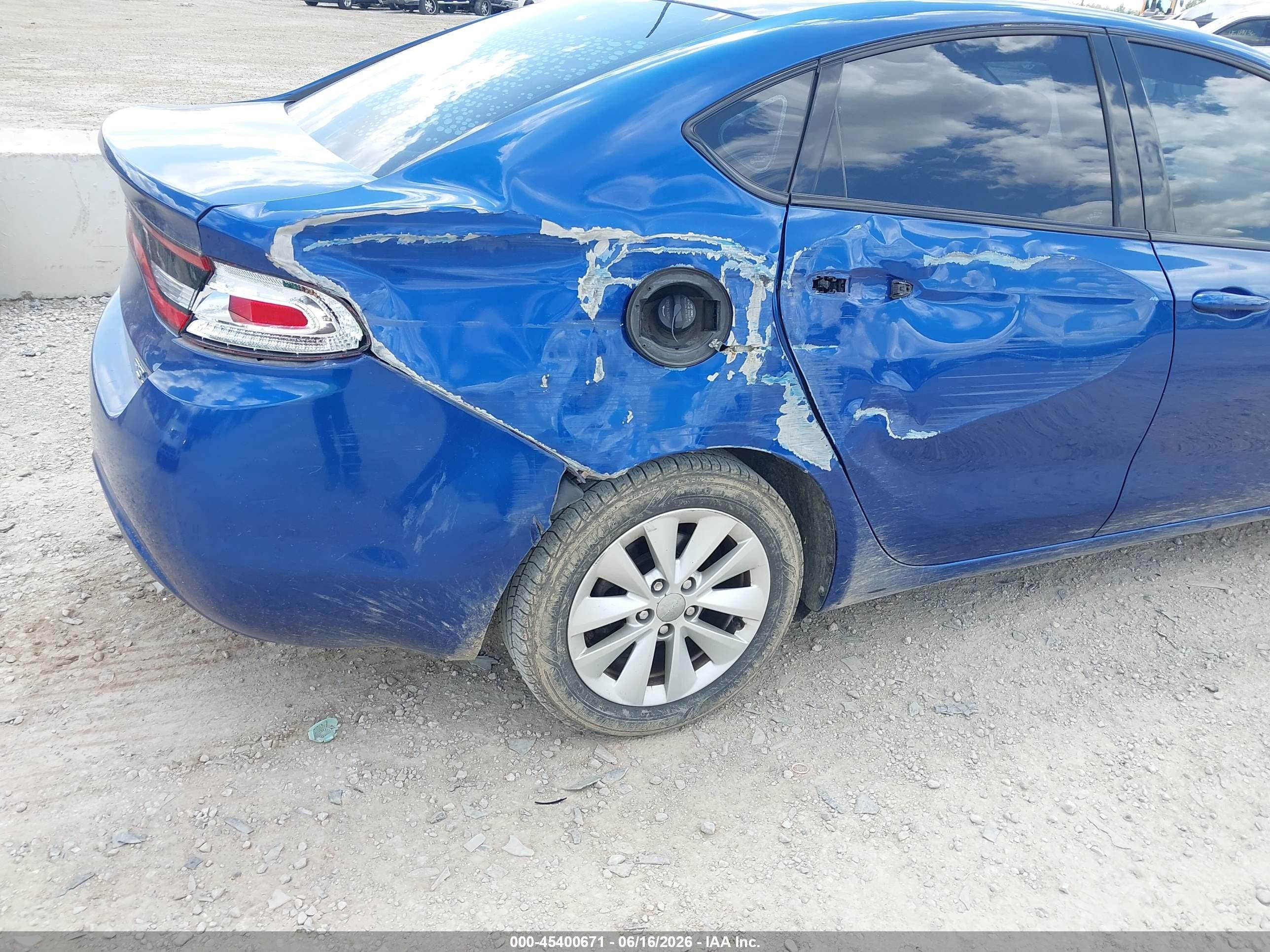 2014 Dodge Dart Sxt Blue vin: 1C3CDFBB0ED674995