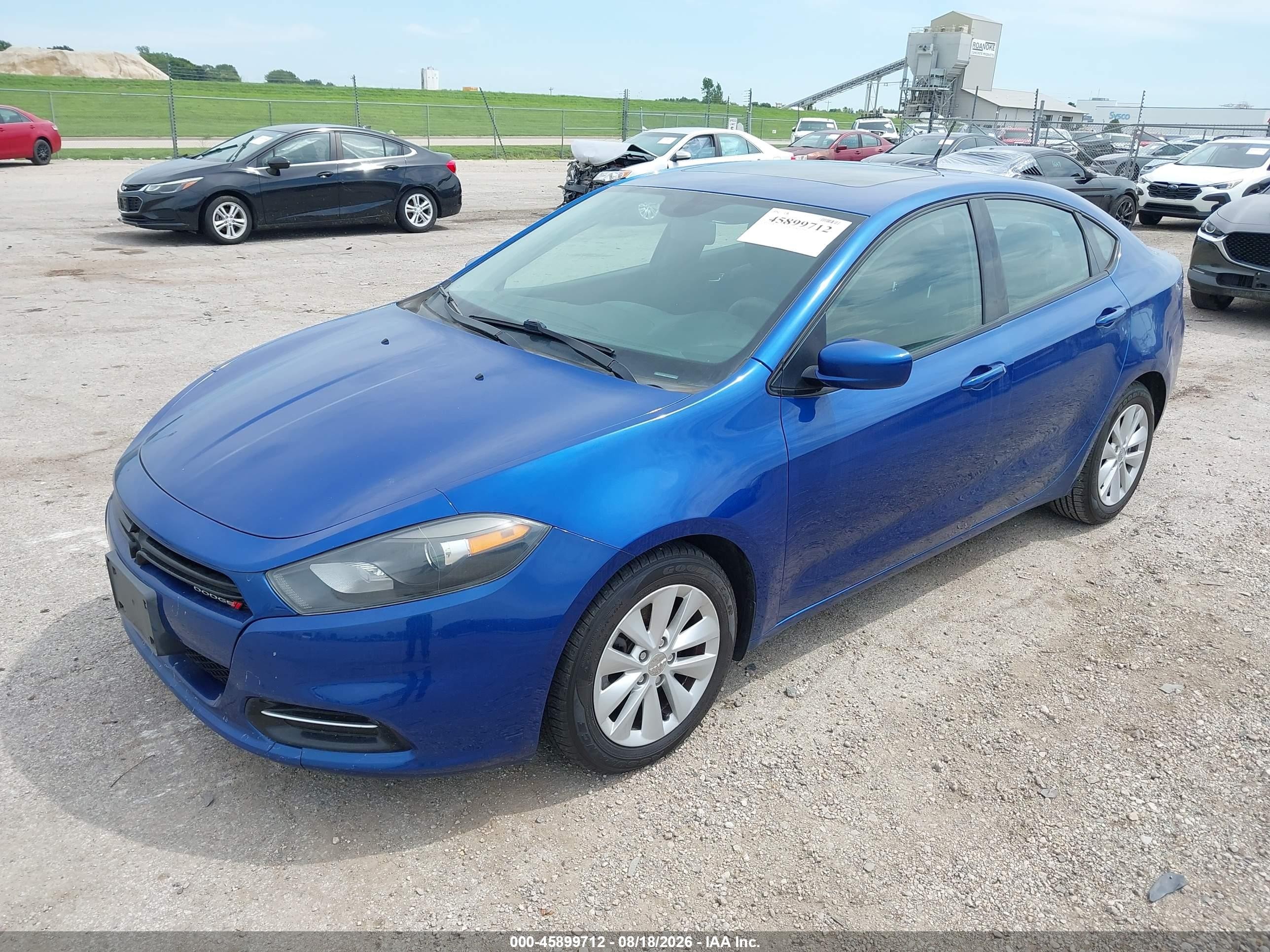 2014 Dodge Dart Sxt Синий vin: 1C3CDFBB0ED677329
