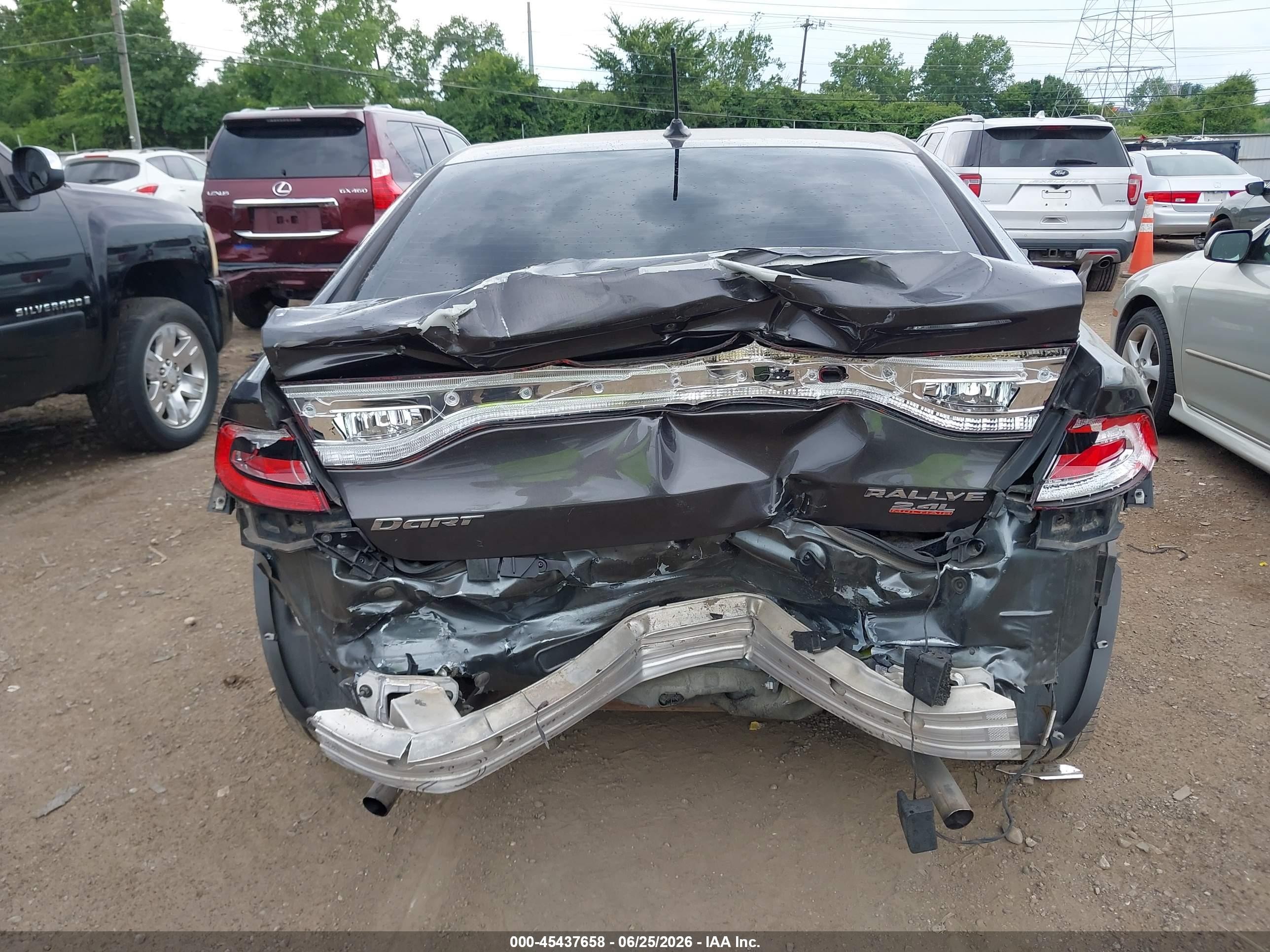 2014 Dodge Dart Sxt Gray vin: 1C3CDFBB0ED860939