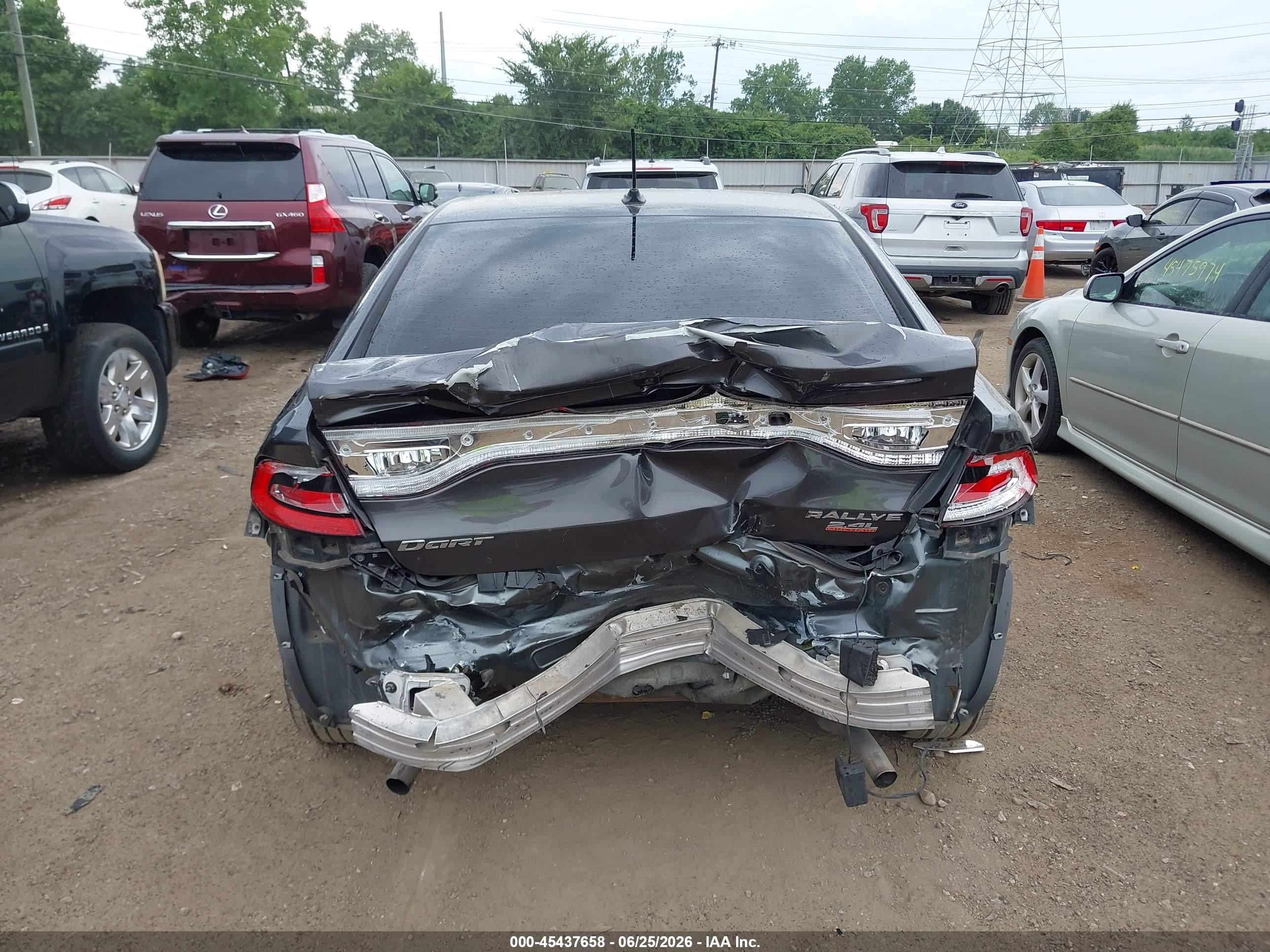 2014 Dodge Dart Sxt Gray vin: 1C3CDFBB0ED860939