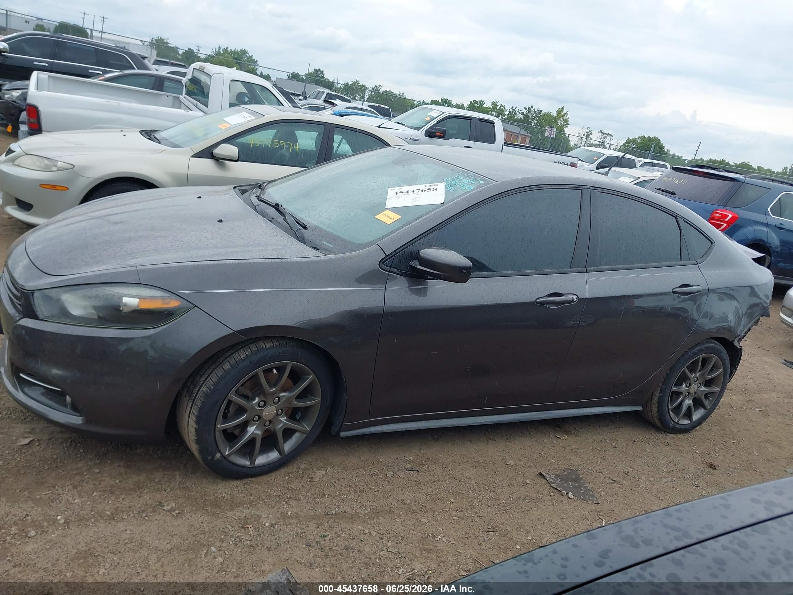 2014 Dodge Dart Sxt Gray vin: 1C3CDFBB0ED860939