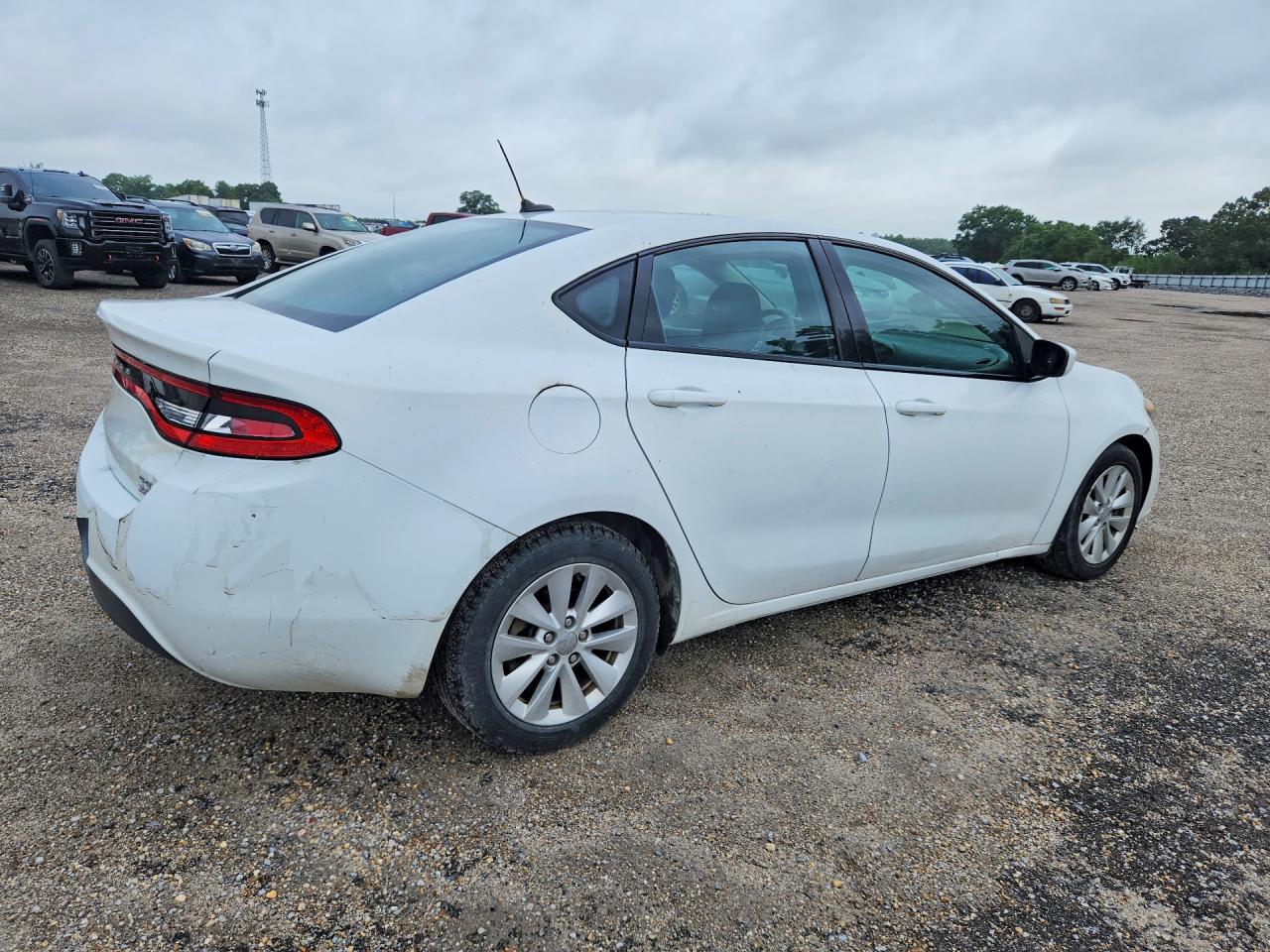 2014 Dodge Dart Sxt White vin: 1C3CDFBB0ED877563