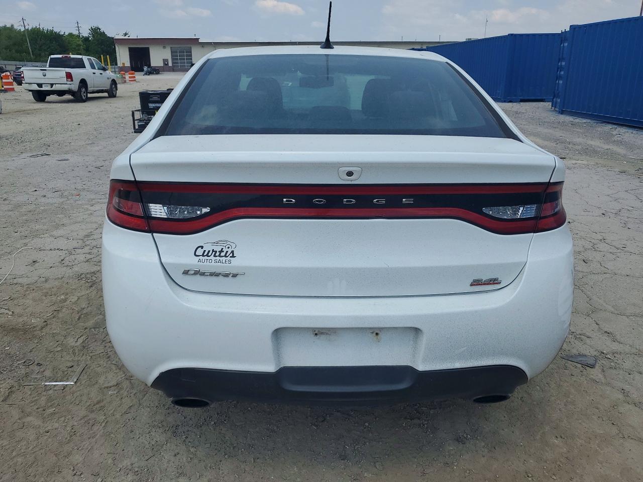 2014 Dodge Dart Sxt White vin: 1C3CDFBB0ED906687