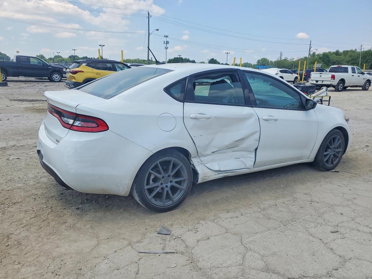 2014 Dodge Dart Sxt White vin: 1C3CDFBB0ED906687