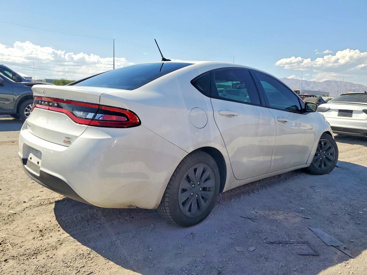 2014 Dodge Dart Sxt White vin: 1C3CDFBB0ED917690