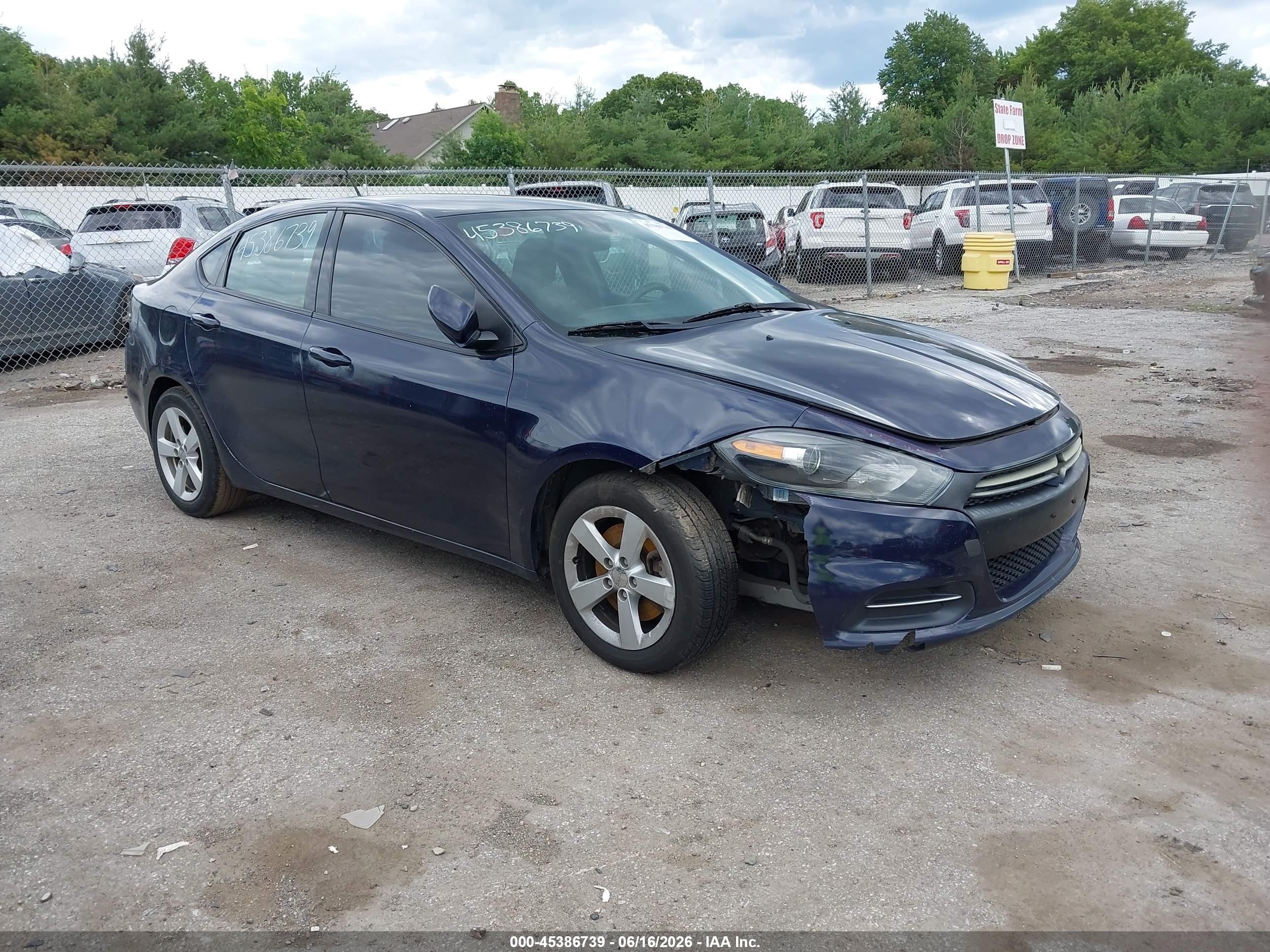 2015 Dodge Dart Sxt Dark Blue vin: 1C3CDFBB0FD144432
