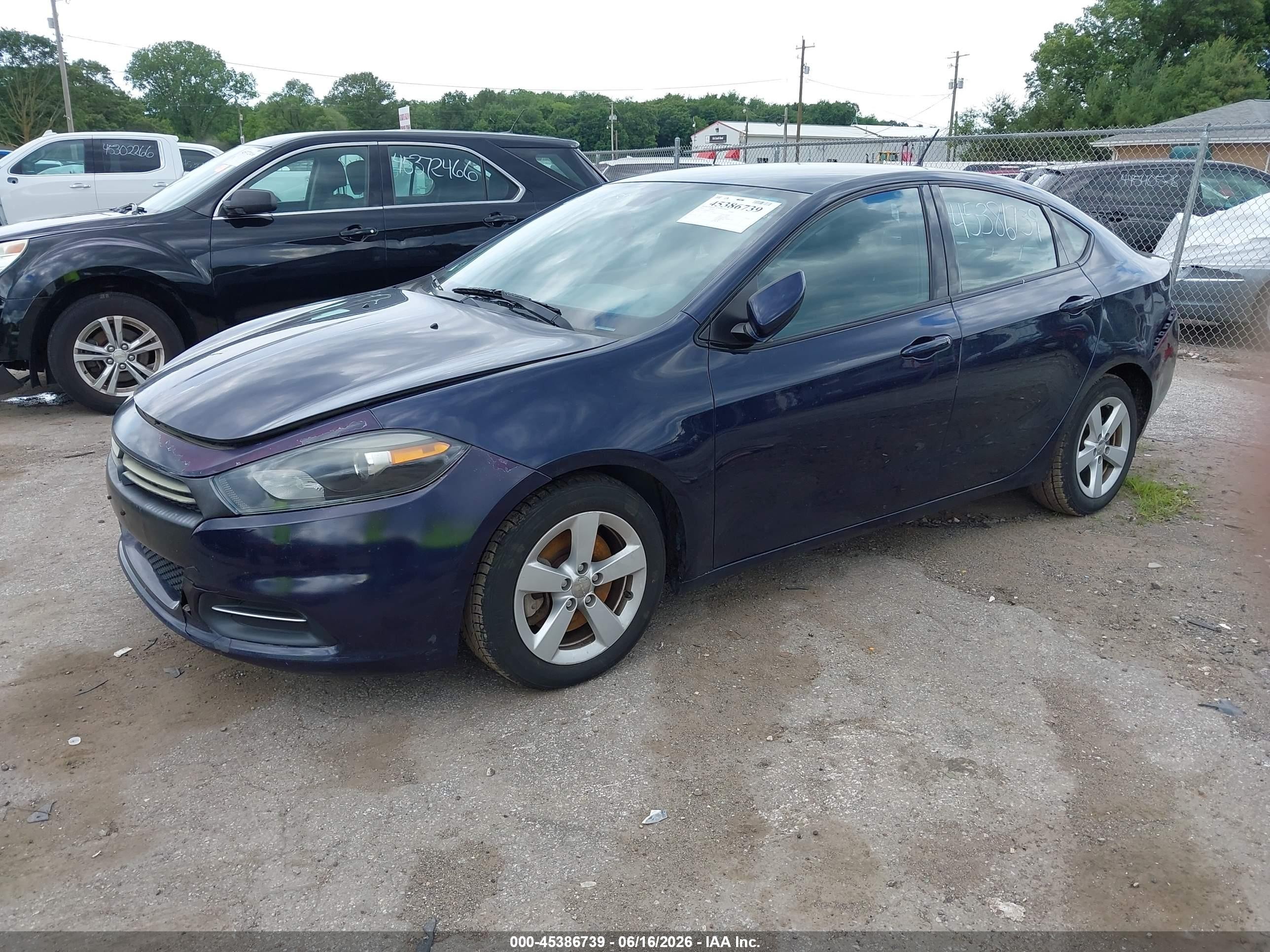 2015 Dodge Dart Sxt Dark Blue vin: 1C3CDFBB0FD144432
