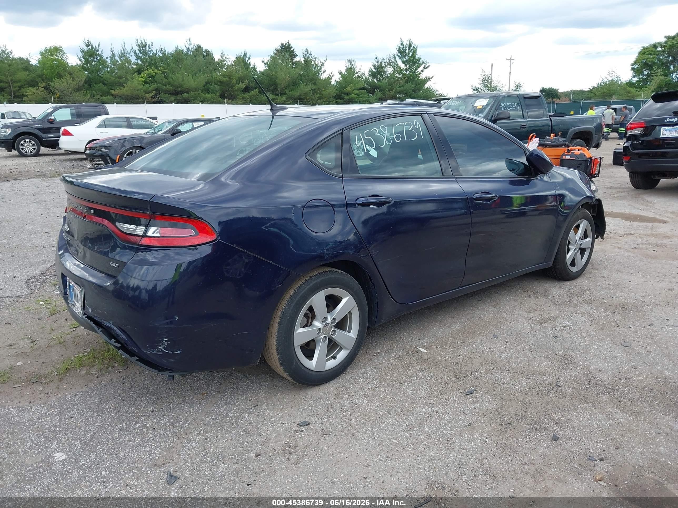 2015 Dodge Dart Sxt Dark Blue vin: 1C3CDFBB0FD144432