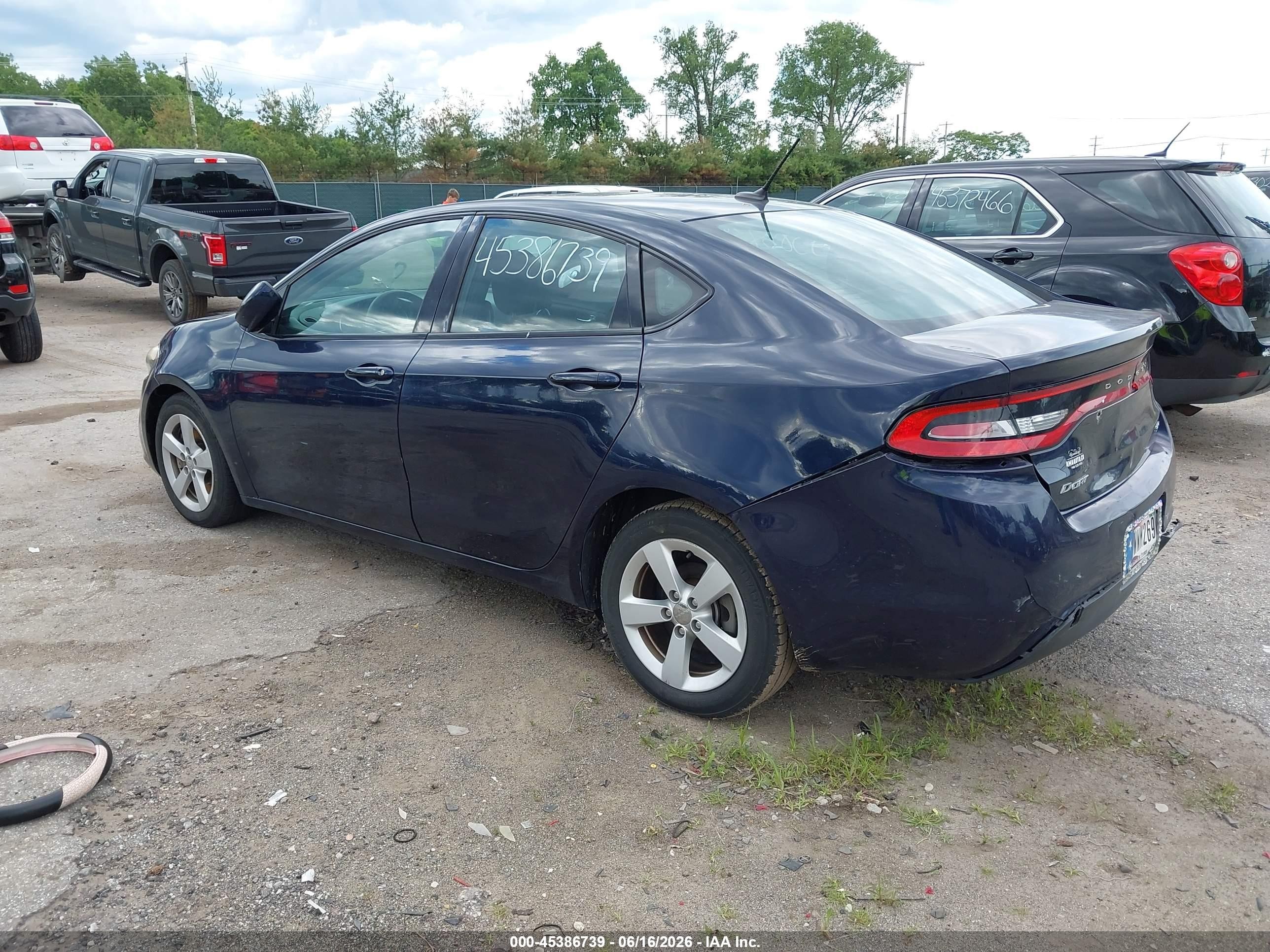 2015 Dodge Dart Sxt Dark Blue vin: 1C3CDFBB0FD144432