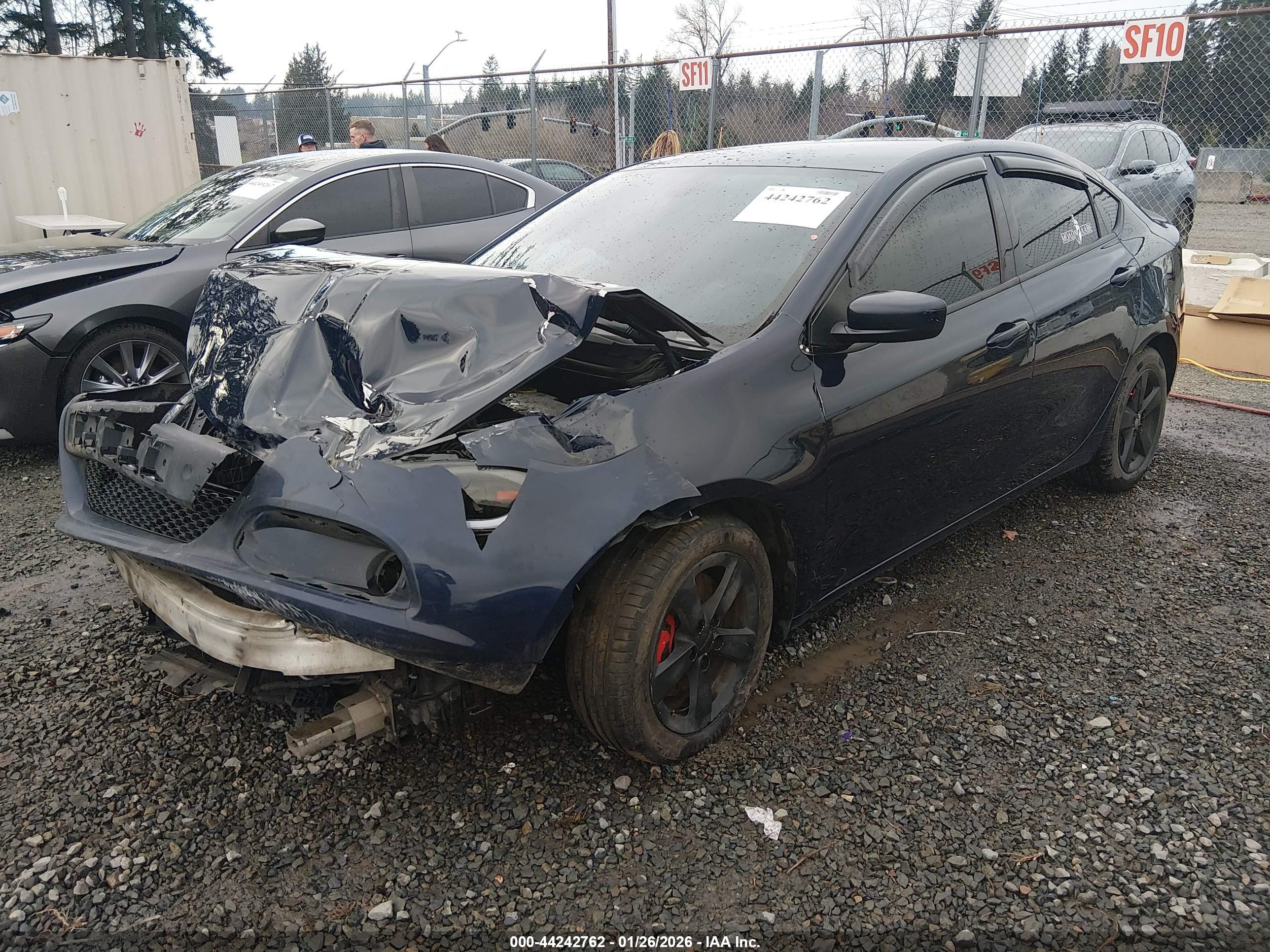 2015 Dodge Dart Sxt Blue vin: 1C3CDFBB0FD200188