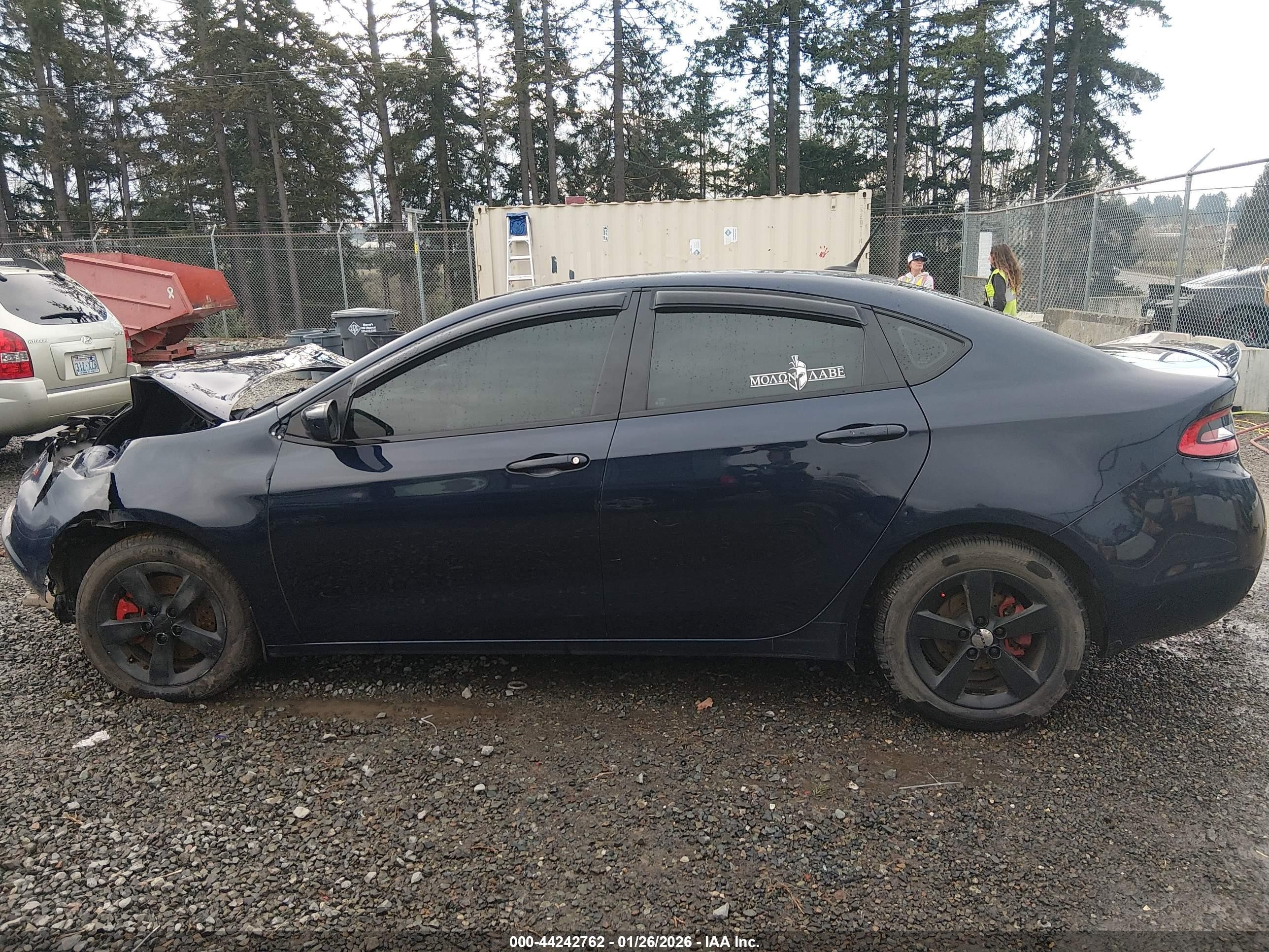 2015 Dodge Dart Sxt Blue vin: 1C3CDFBB0FD200188