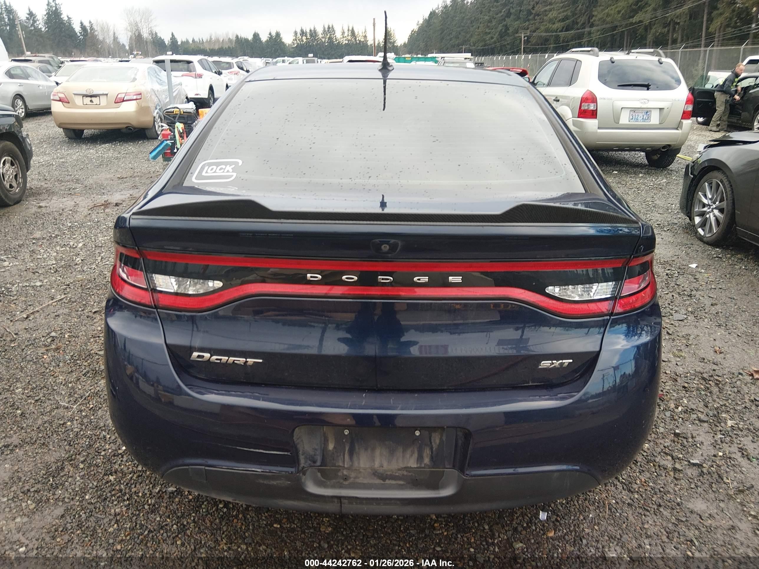 2015 Dodge Dart Sxt Blue vin: 1C3CDFBB0FD200188