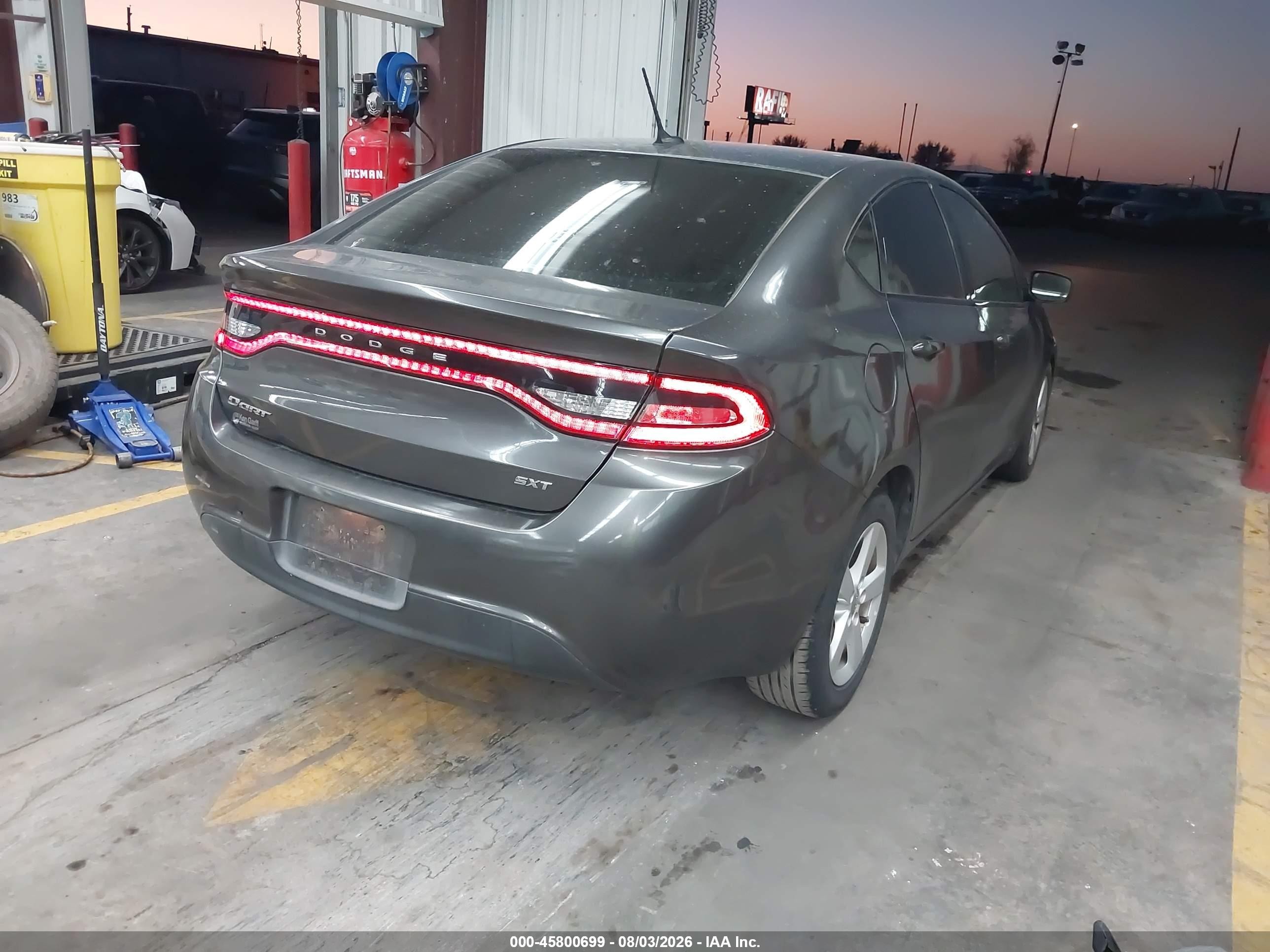 2015 Dodge Dart Sxt Gray vin: 1C3CDFBB0FD238407