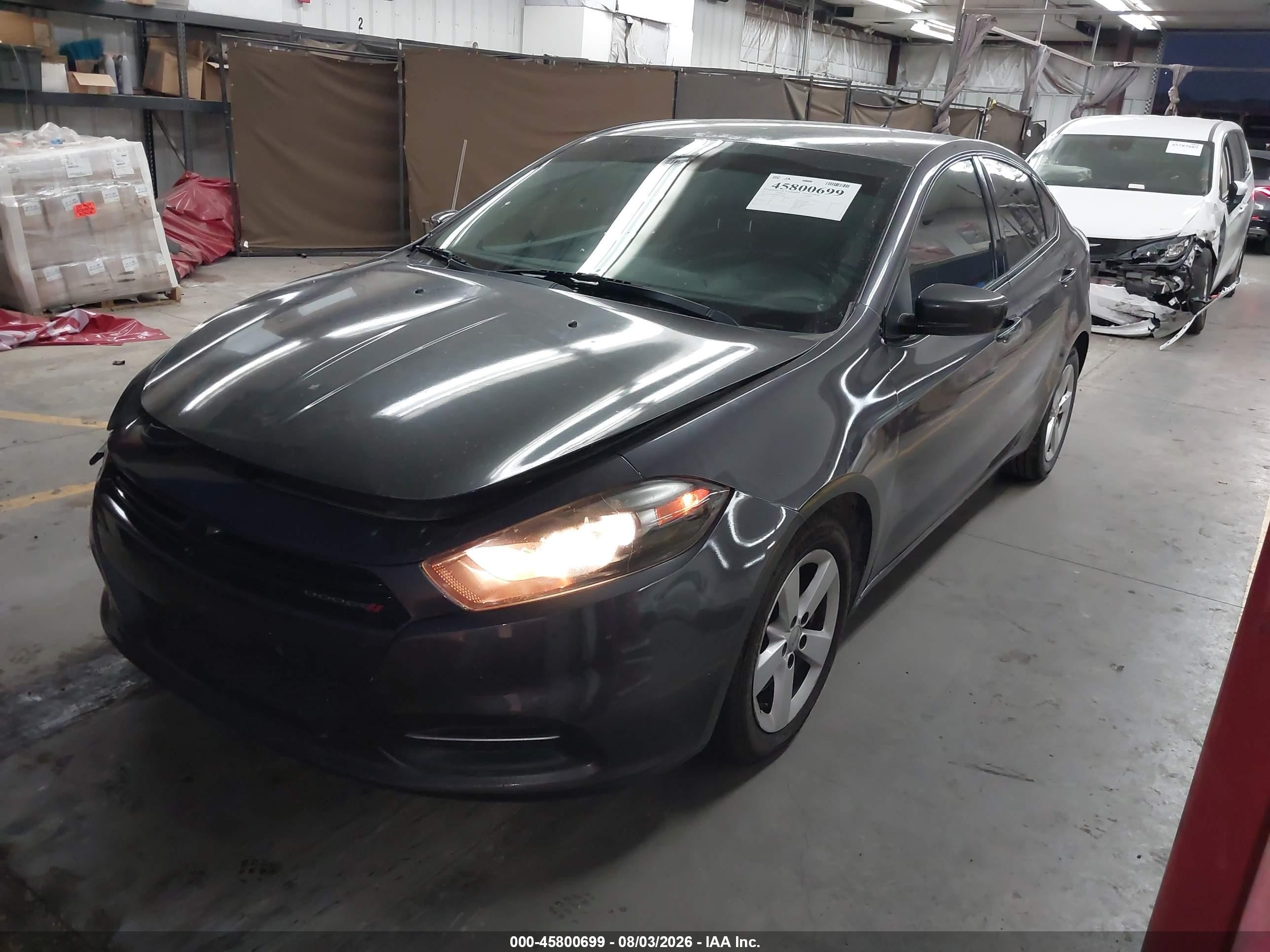 2015 Dodge Dart Sxt Gray vin: 1C3CDFBB0FD238407