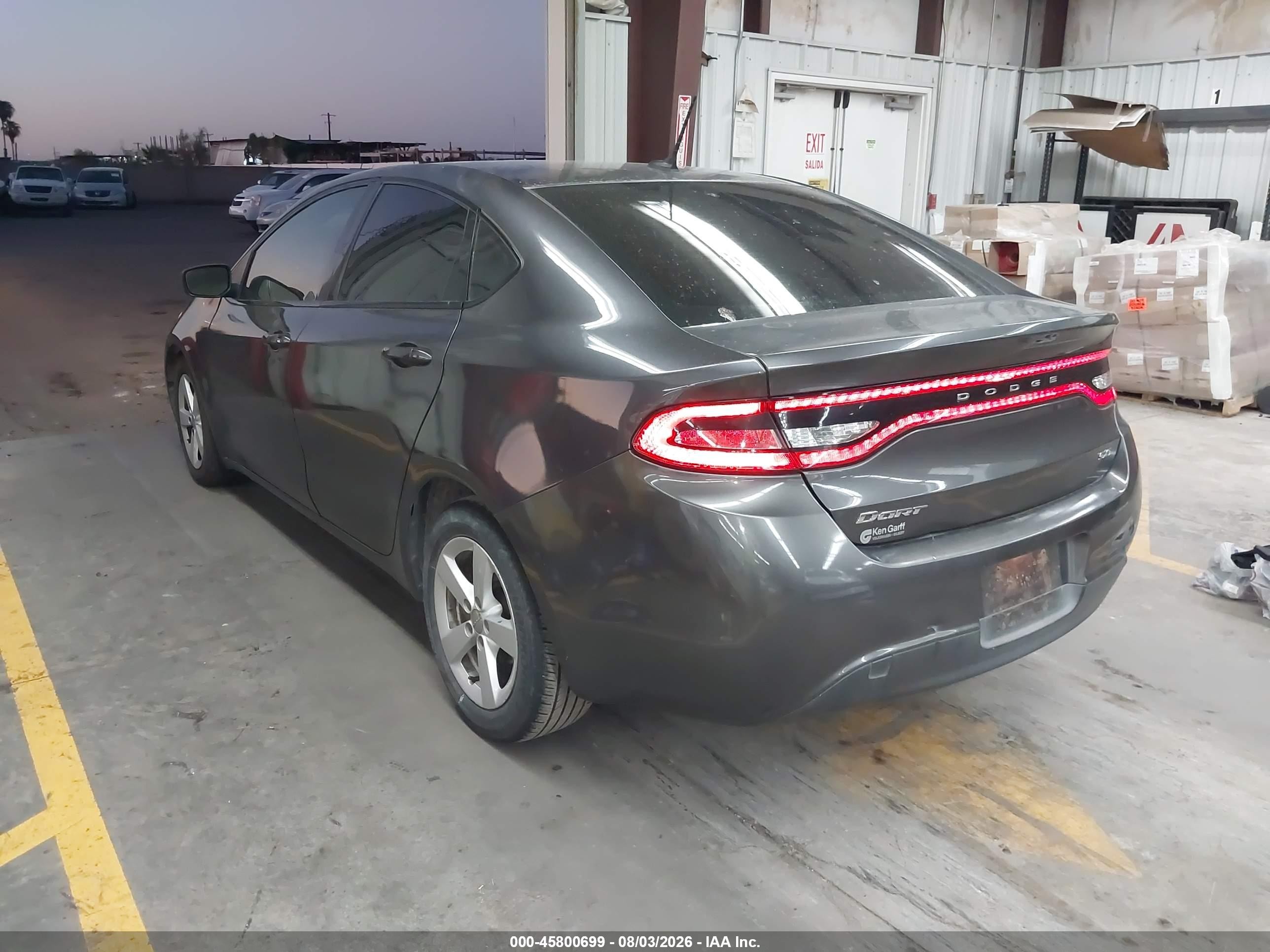 2015 Dodge Dart Sxt Gray vin: 1C3CDFBB0FD238407