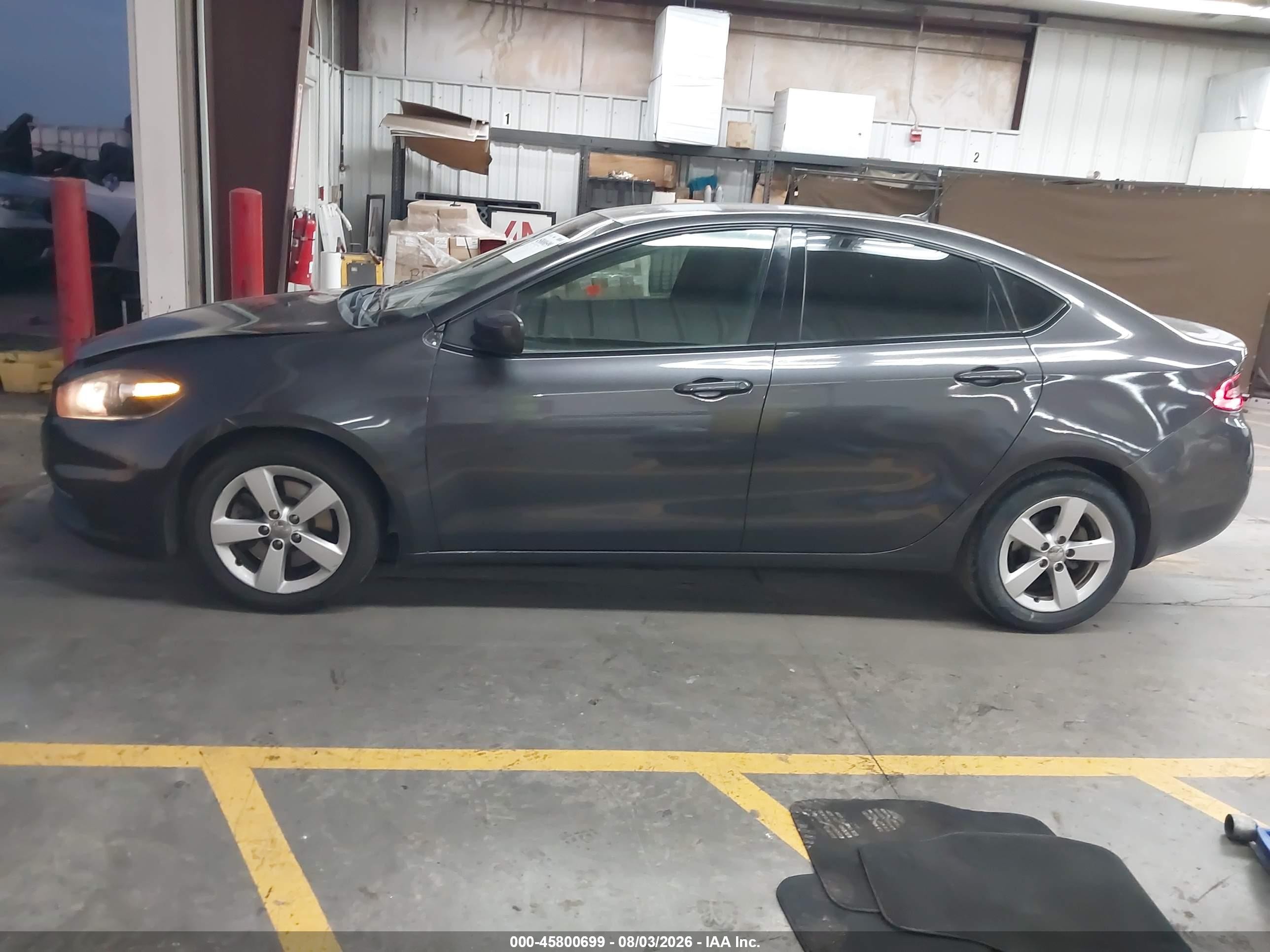 2015 Dodge Dart Sxt Gray vin: 1C3CDFBB0FD238407