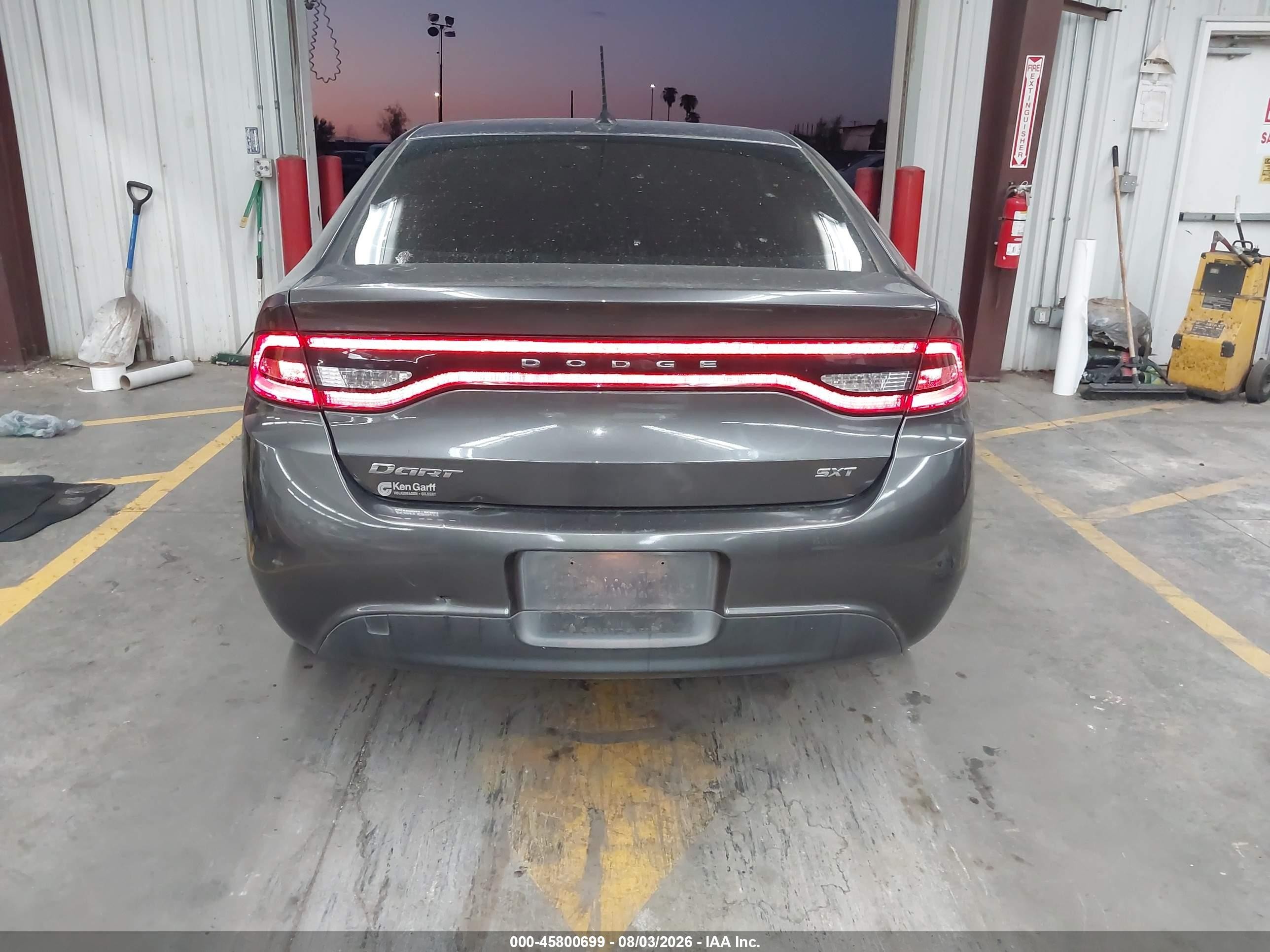 2015 Dodge Dart Sxt Gray vin: 1C3CDFBB0FD238407