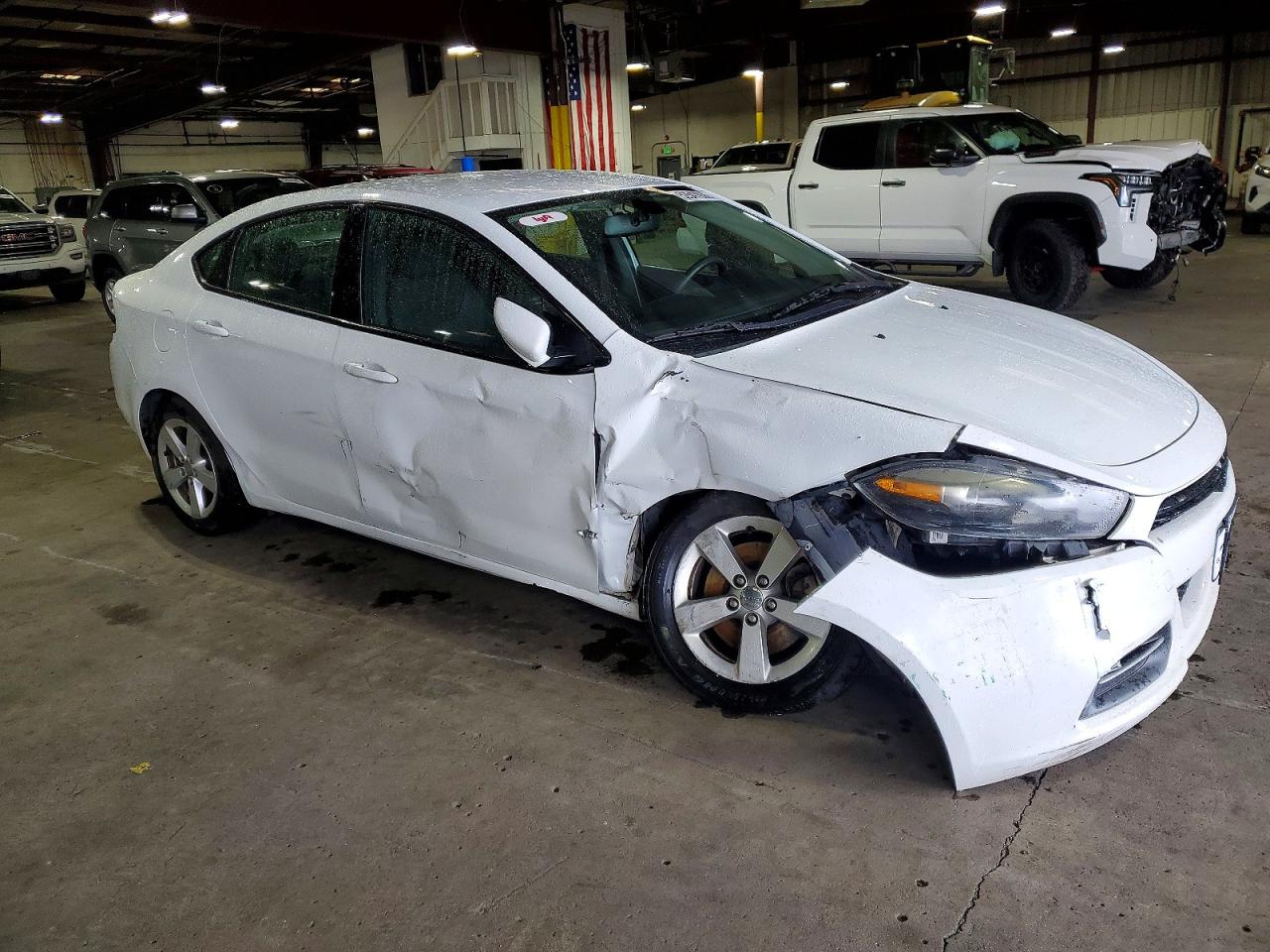 2015 Dodge Dart Sxt White vin: 1C3CDFBB0FD406501