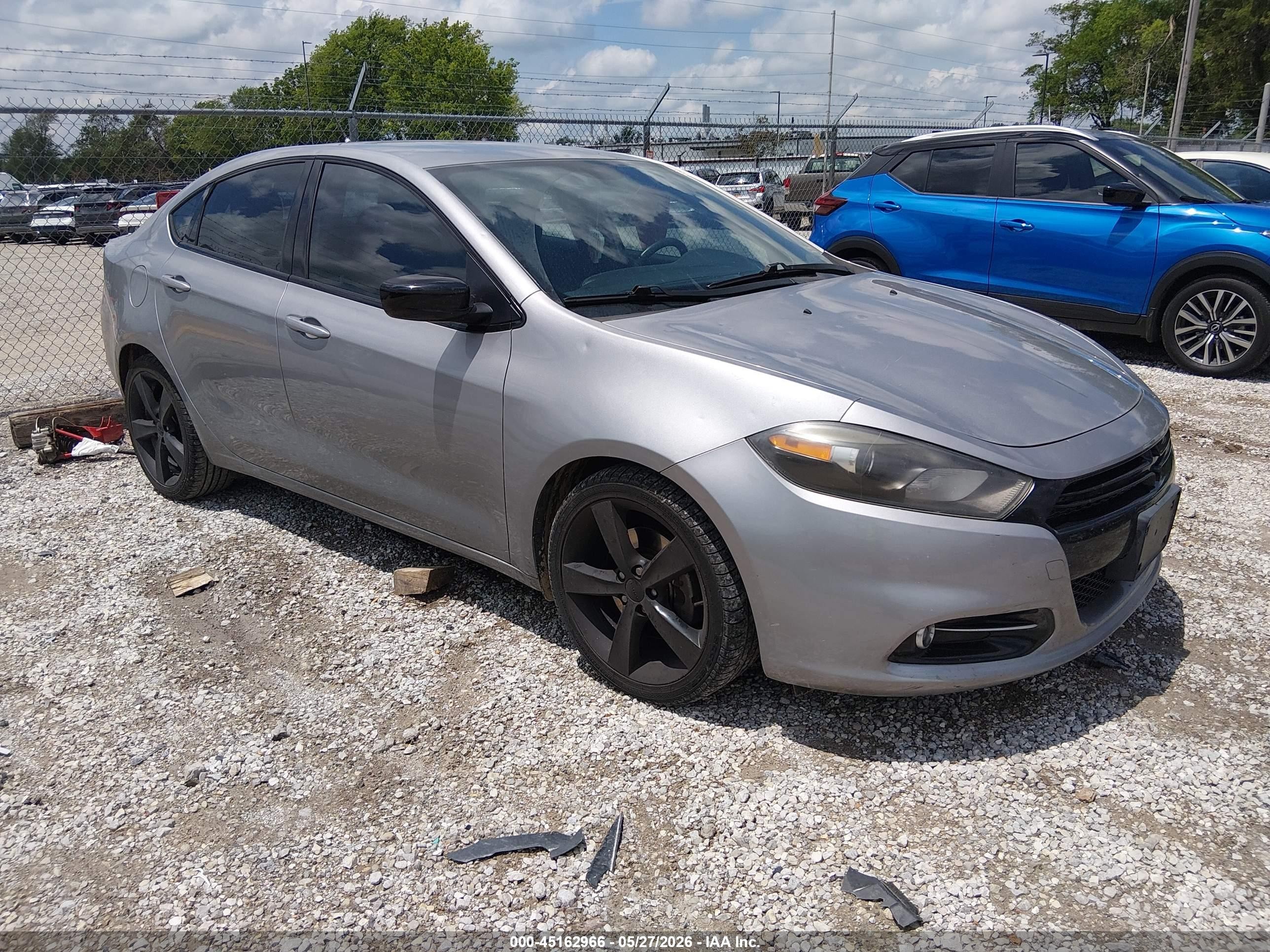 2014 Dodge Dart Sxt Silver vin: 1C3CDFBB1ED775396