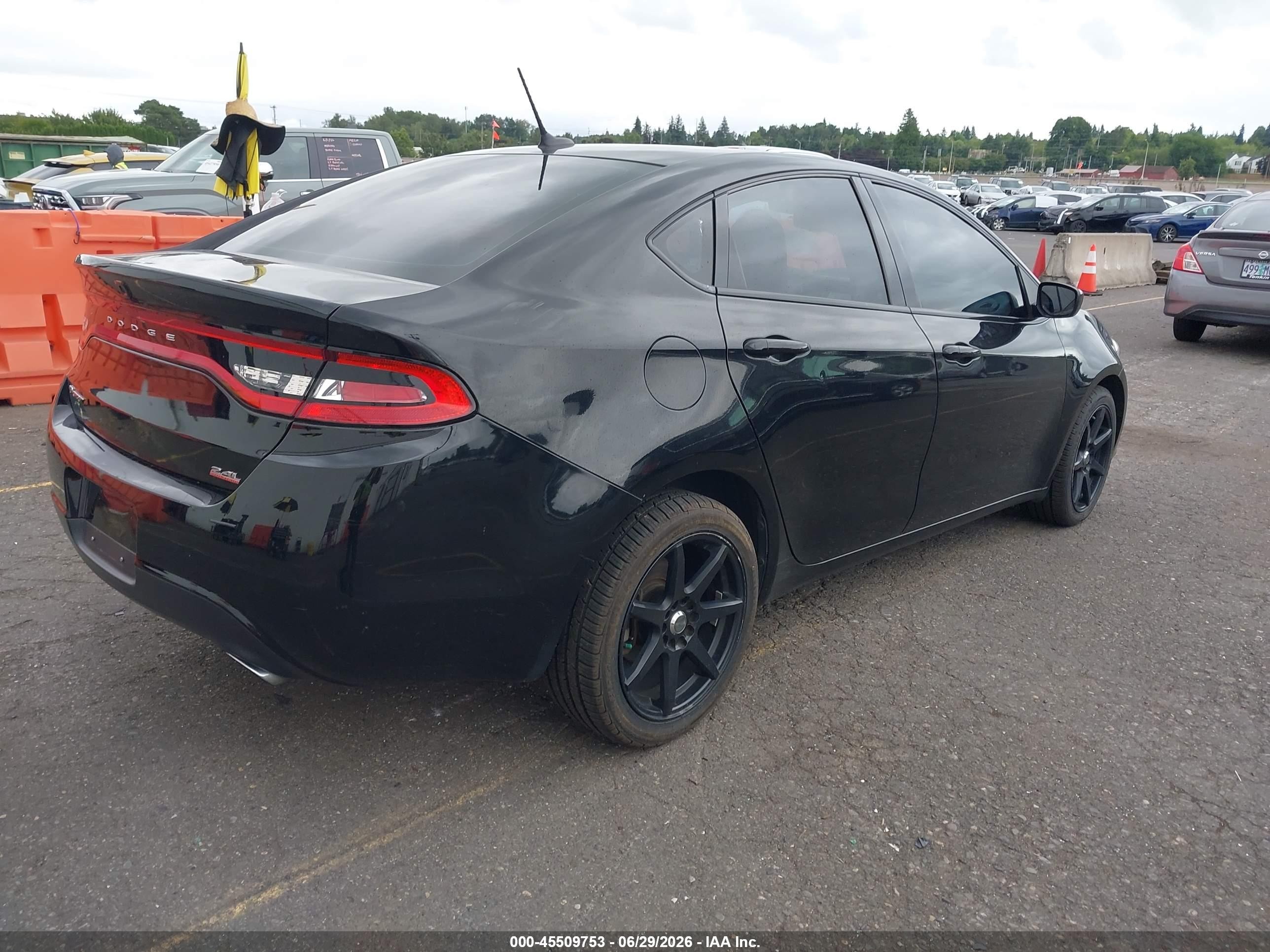 2014 Dodge Dart Sxt Black vin: 1C3CDFBB1ED775477