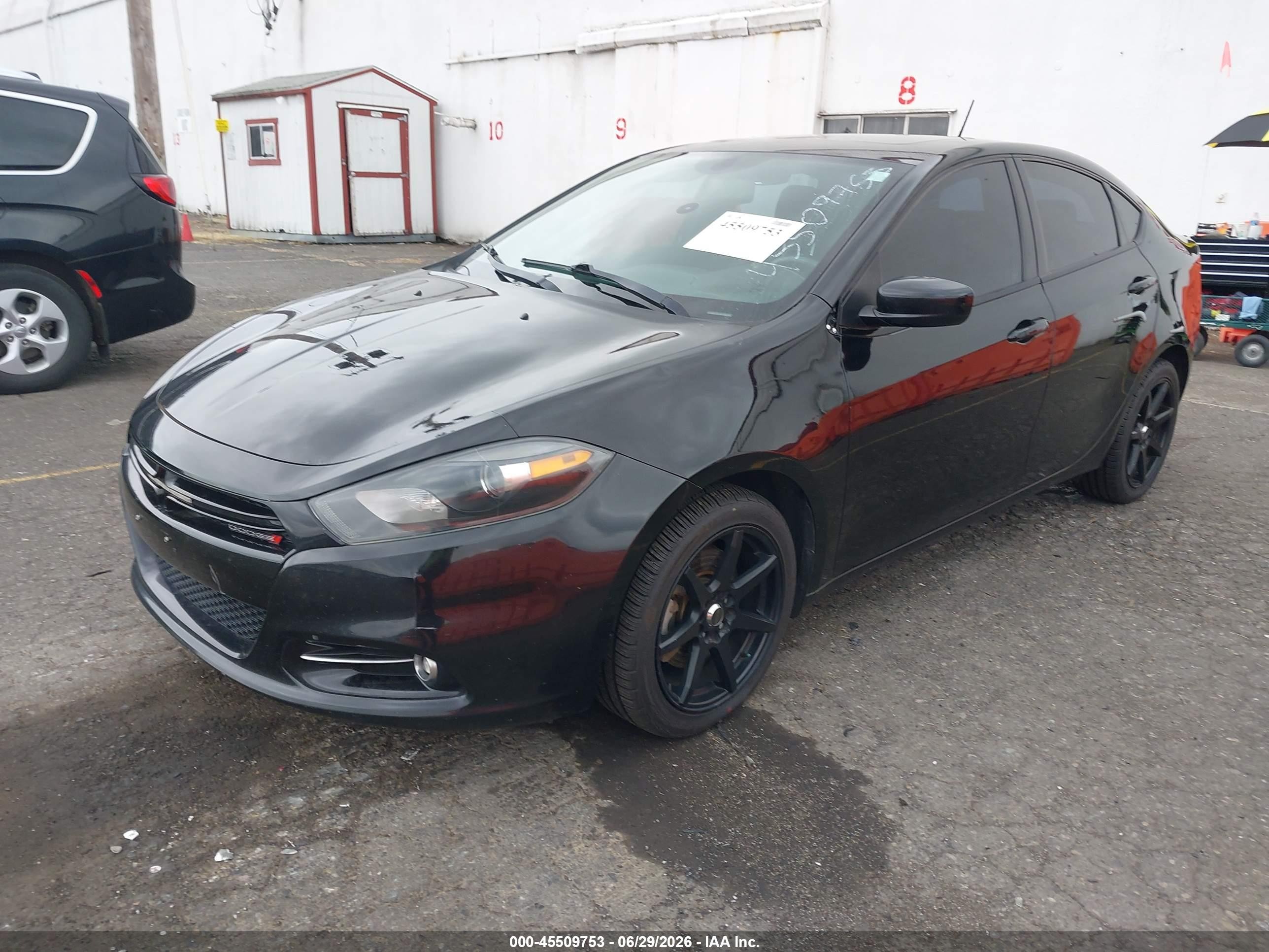 2014 Dodge Dart Sxt Black vin: 1C3CDFBB1ED775477