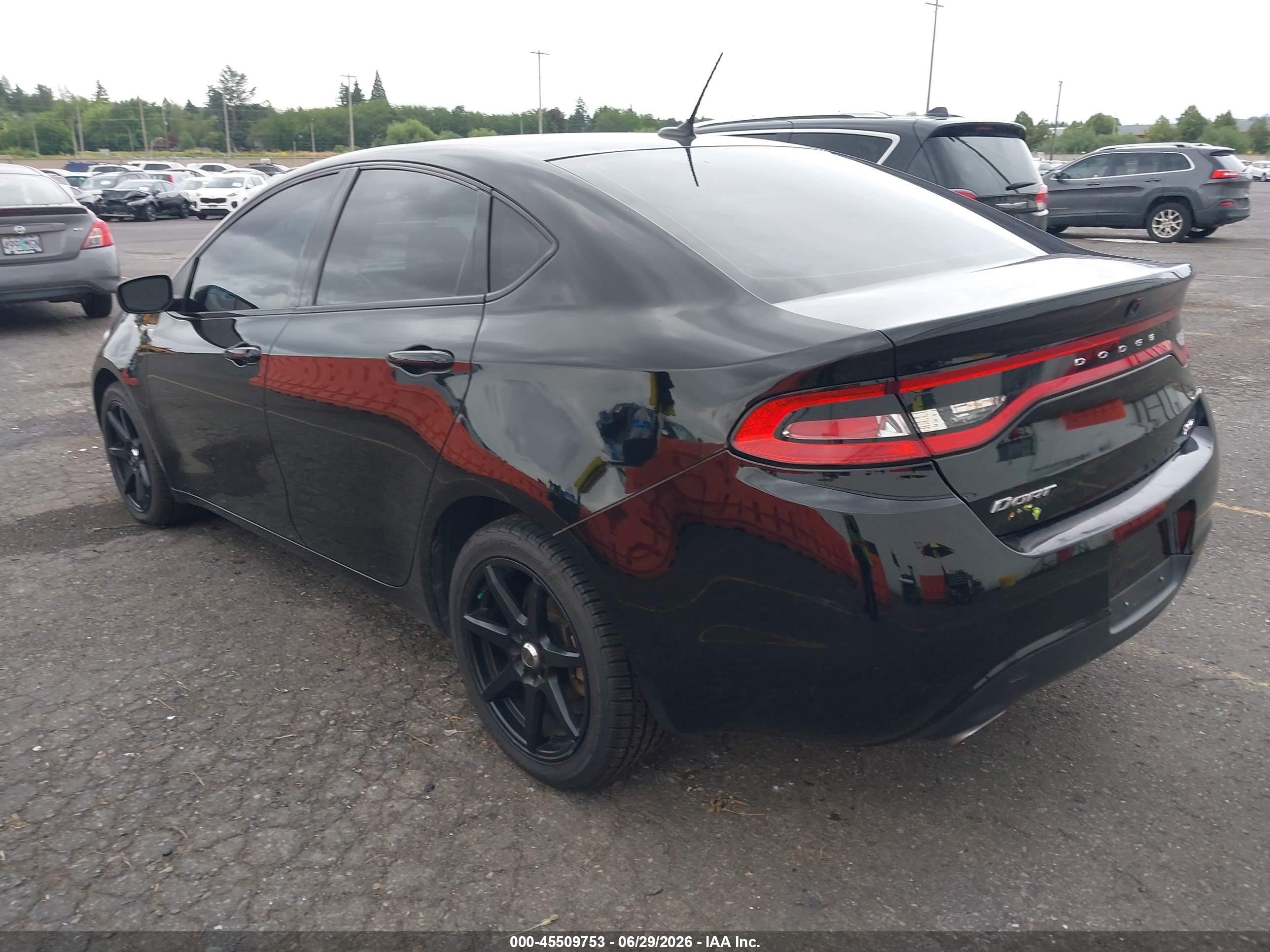 2014 Dodge Dart Sxt Black vin: 1C3CDFBB1ED775477