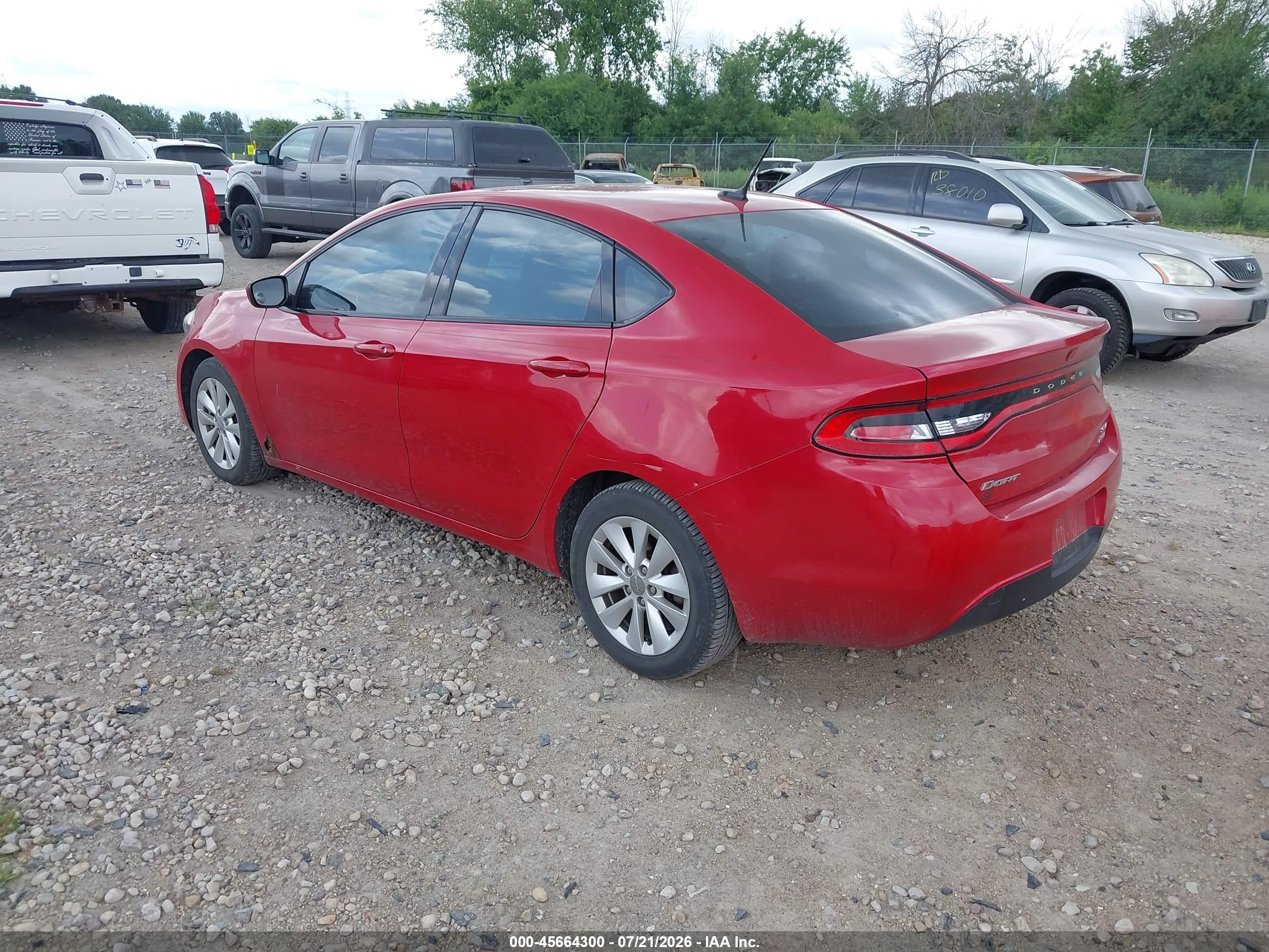 2014 Dodge Dart Sxt Red vin: 1C3CDFBB1ED913549