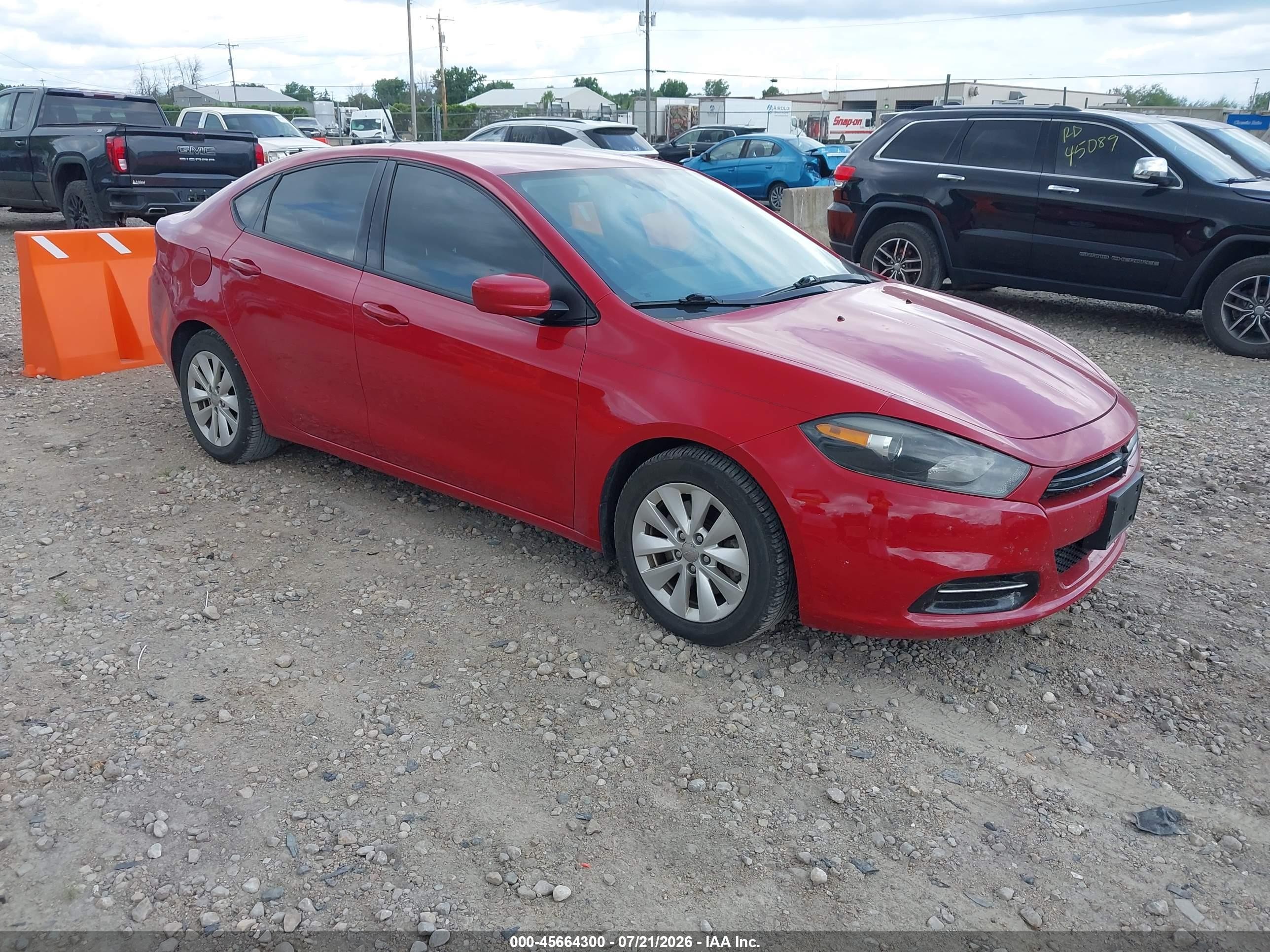 2014 Dodge Dart Sxt Red vin: 1C3CDFBB1ED913549