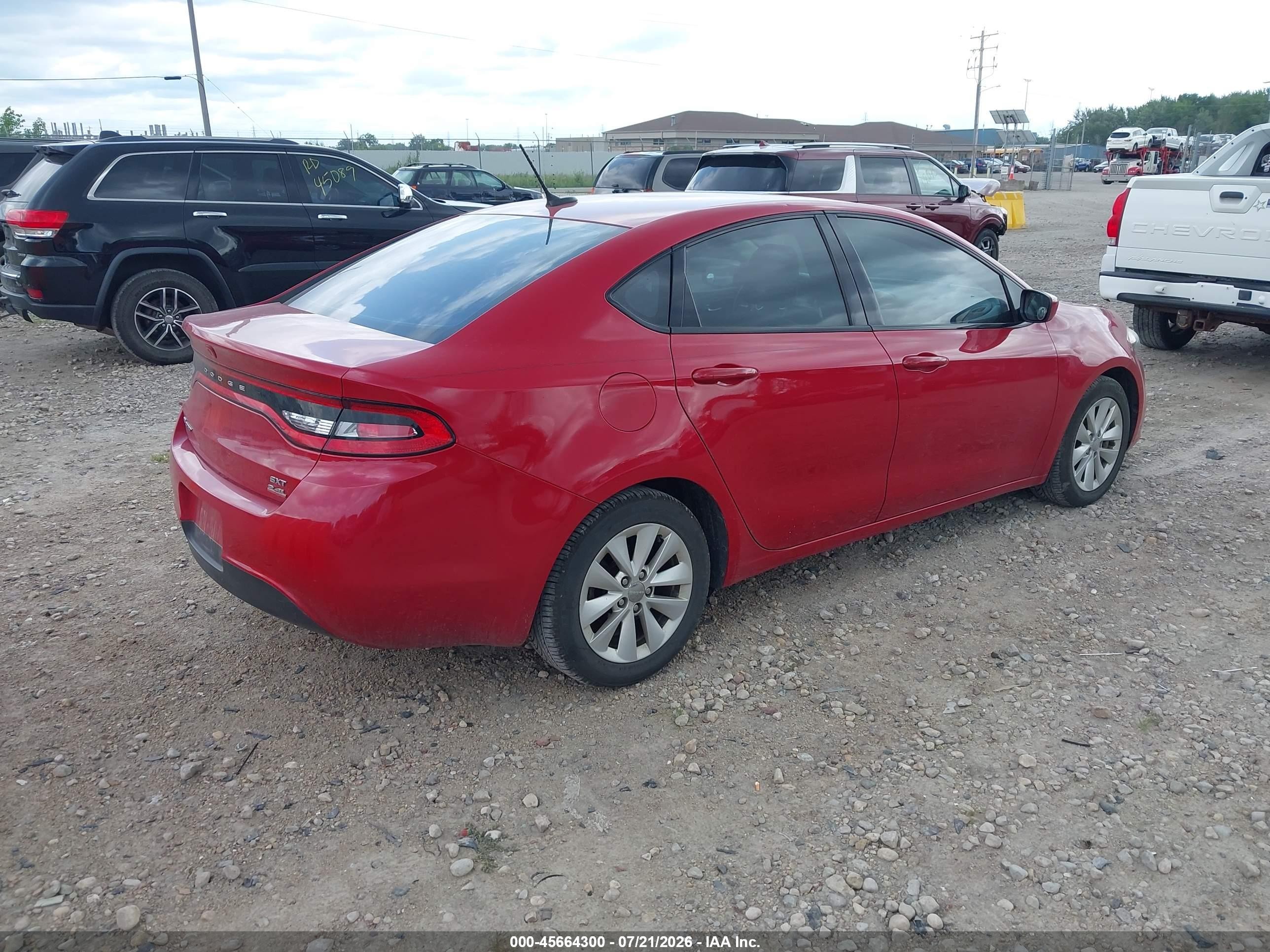 2014 Dodge Dart Sxt Red vin: 1C3CDFBB1ED913549