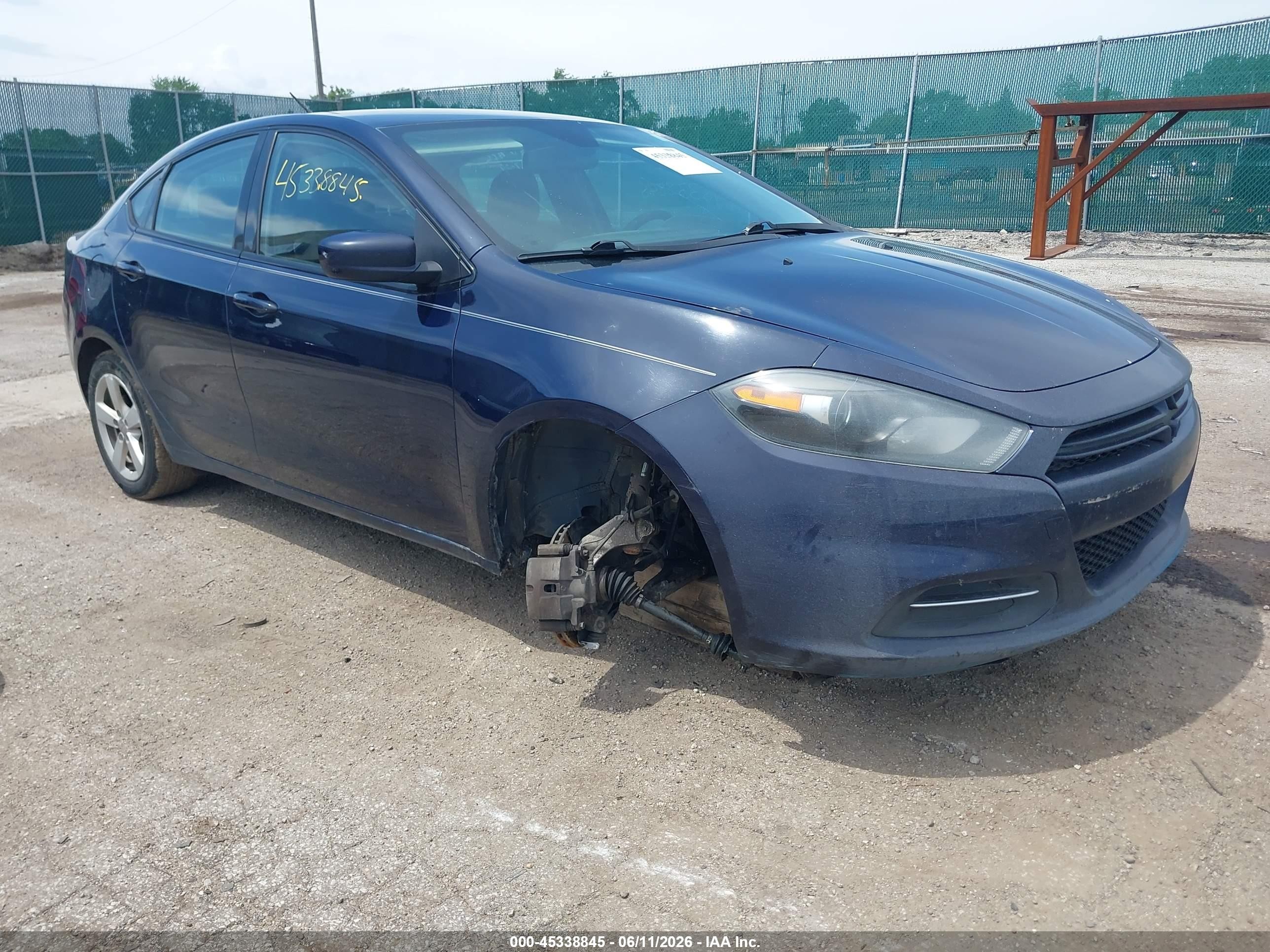 2015 Dodge Dart Sxt Blue vin: 1C3CDFBB1FD128997