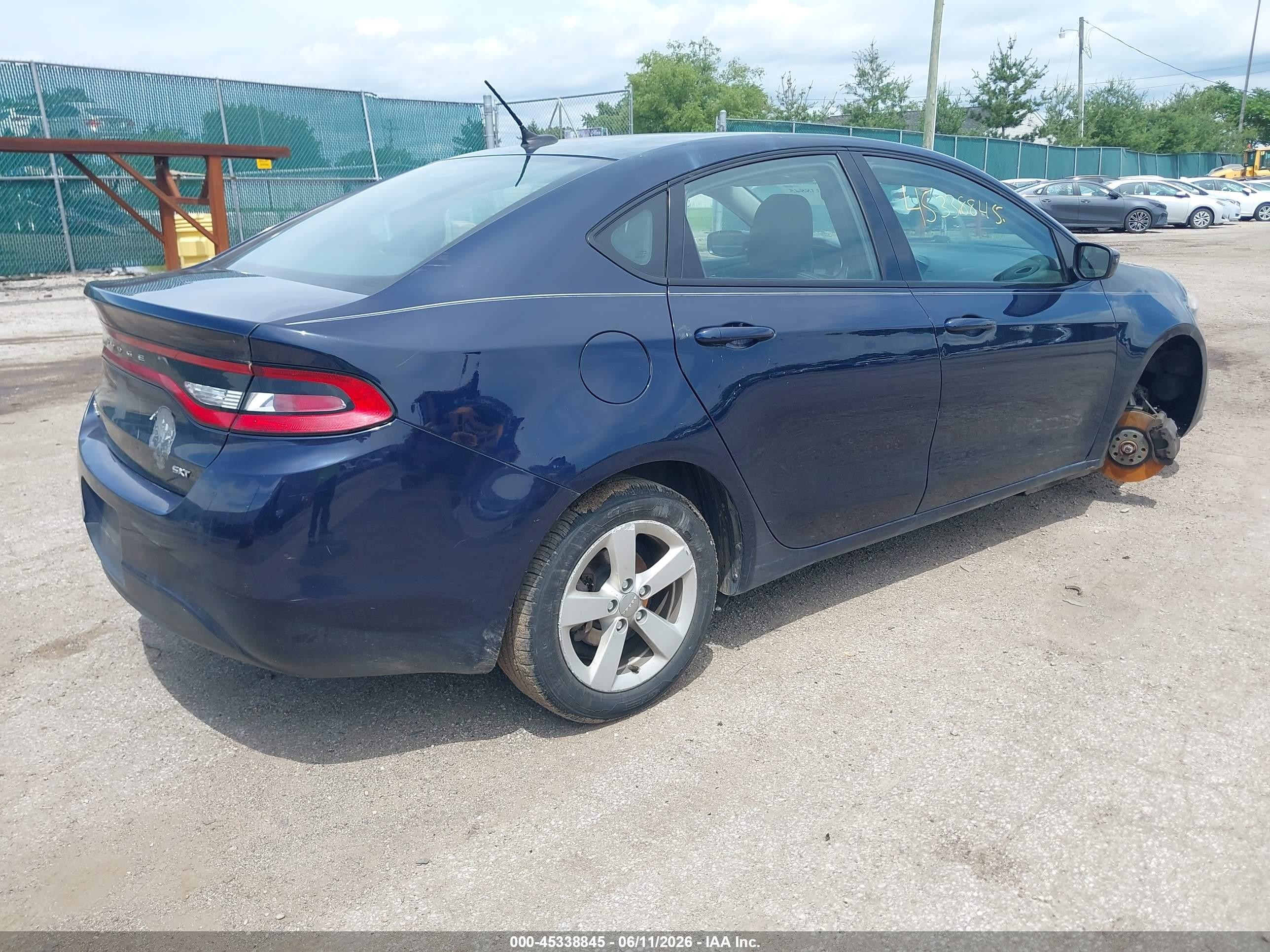2015 Dodge Dart Sxt Blue vin: 1C3CDFBB1FD128997