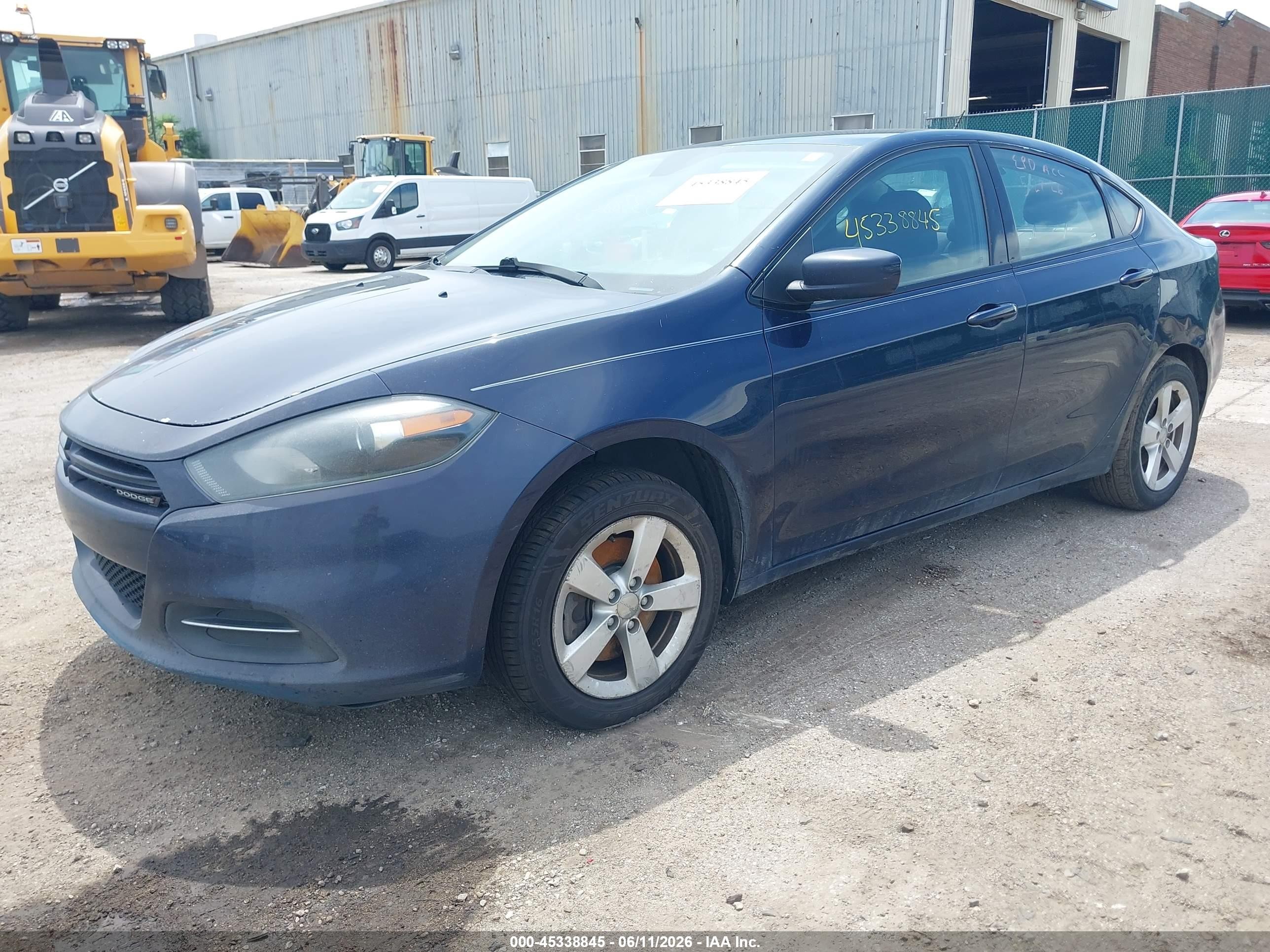 2015 Dodge Dart Sxt Blue vin: 1C3CDFBB1FD128997