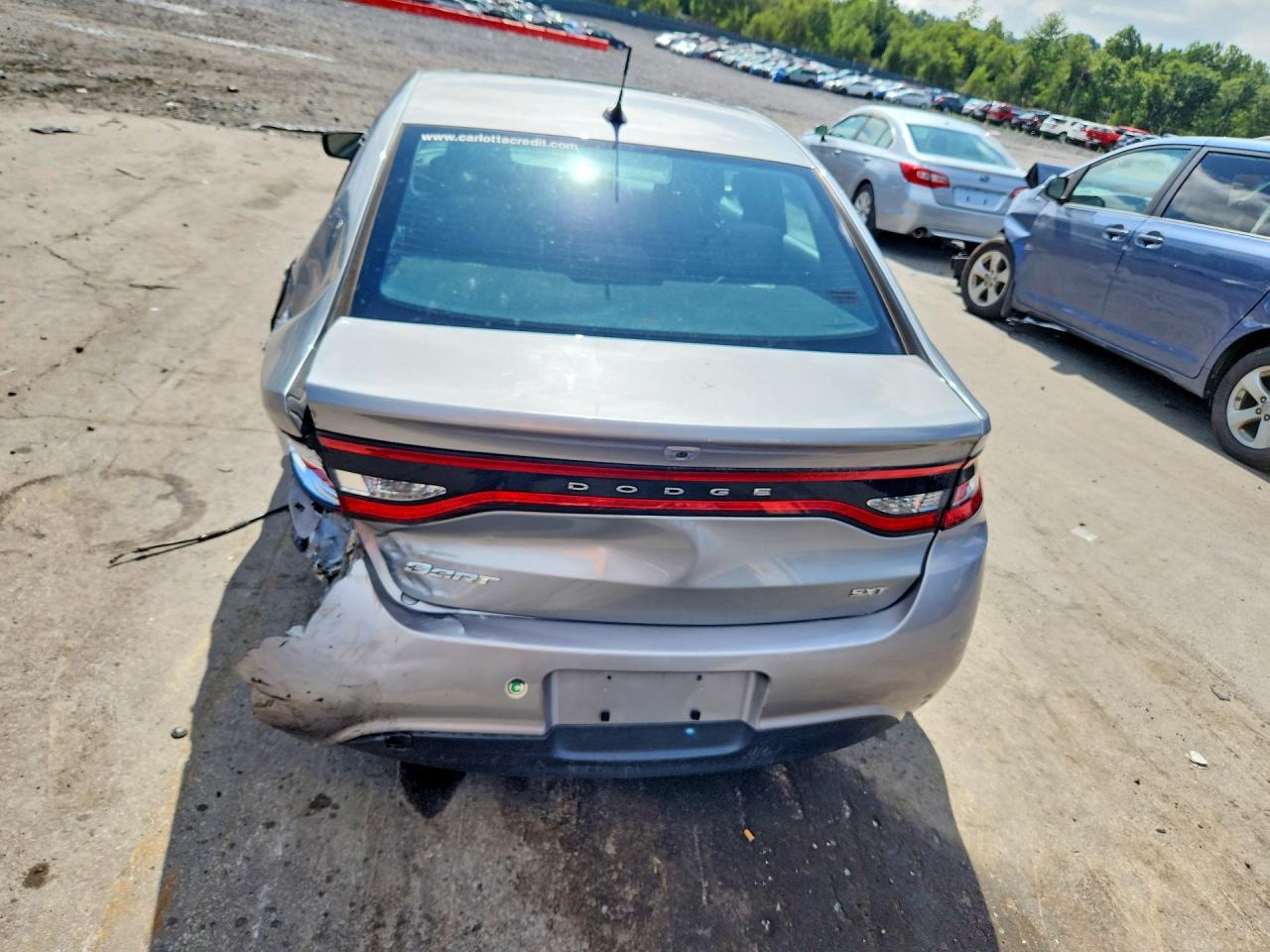 2015 Dodge Dart Sxt Silver vin: 1C3CDFBB1FD150496