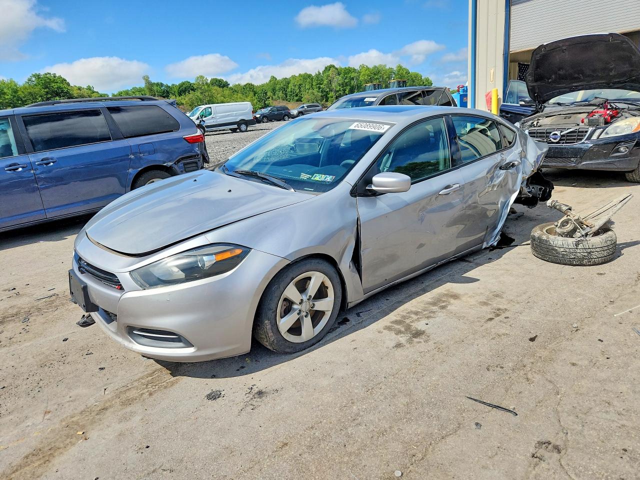 2015 Dodge Dart Sxt Silver vin: 1C3CDFBB1FD150496