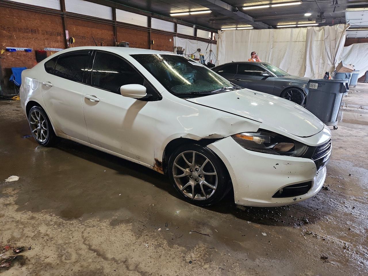 2015 Dodge Dart Sxt White vin: 1C3CDFBB1FD165810