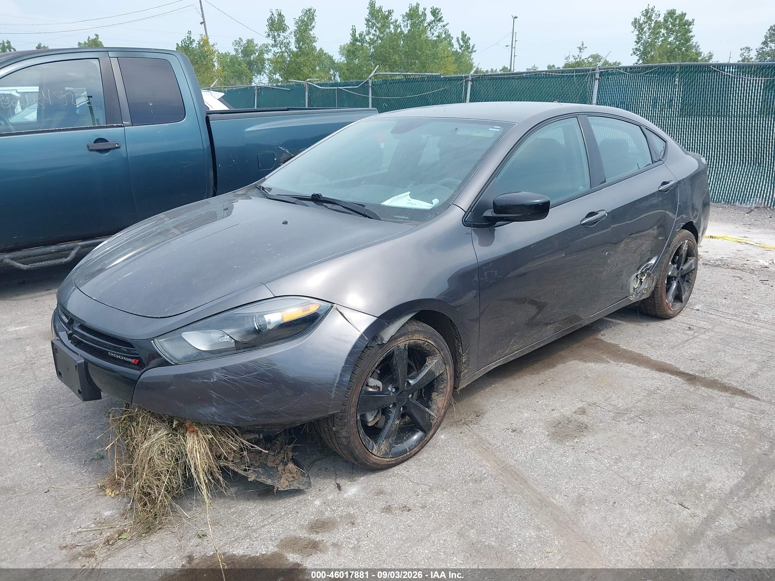 2015 Dodge Dart Sxt Gray vin: 1C3CDFBB1FD173454