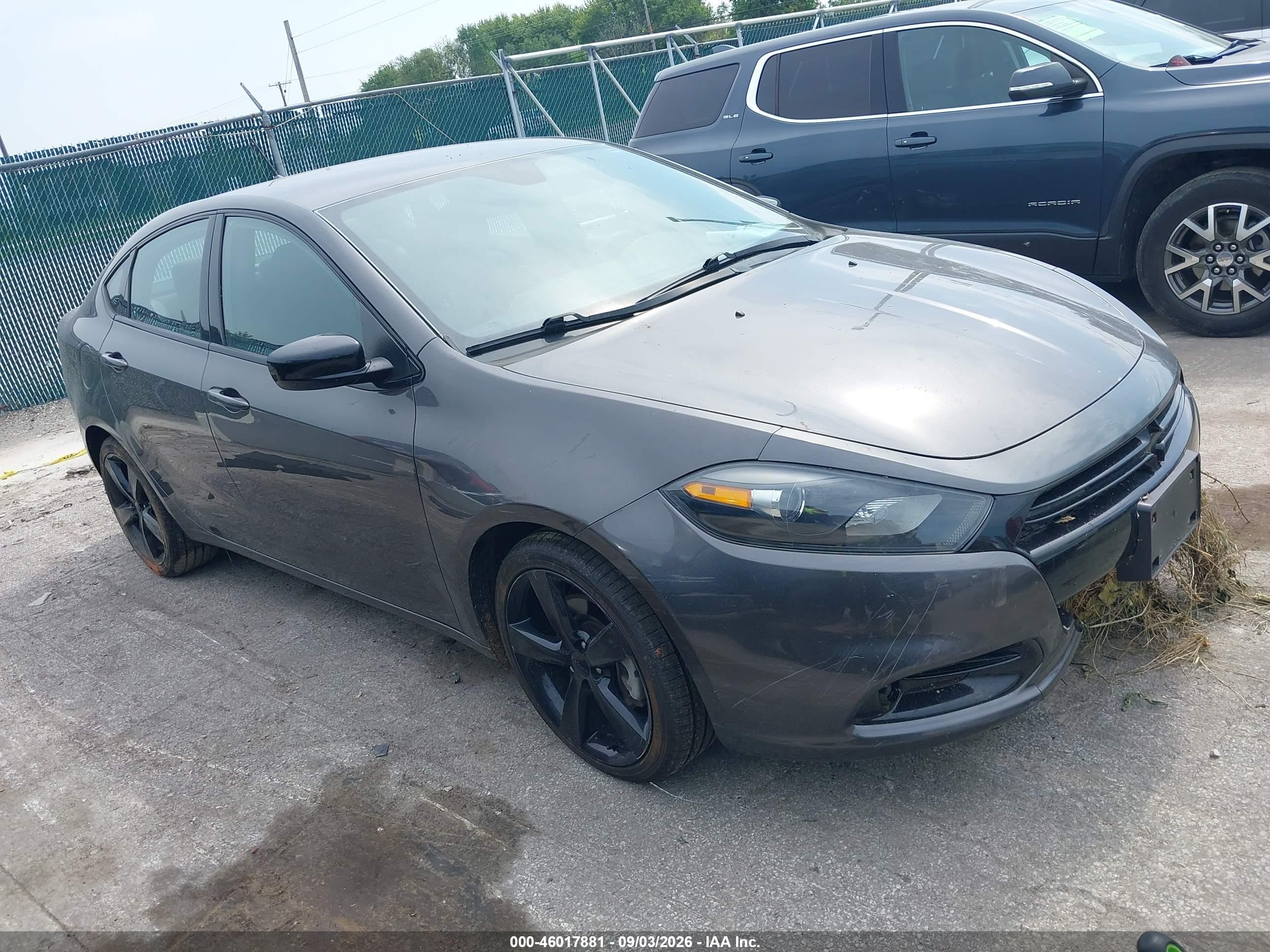 2015 Dodge Dart Sxt Серый vin: 1C3CDFBB1FD173454