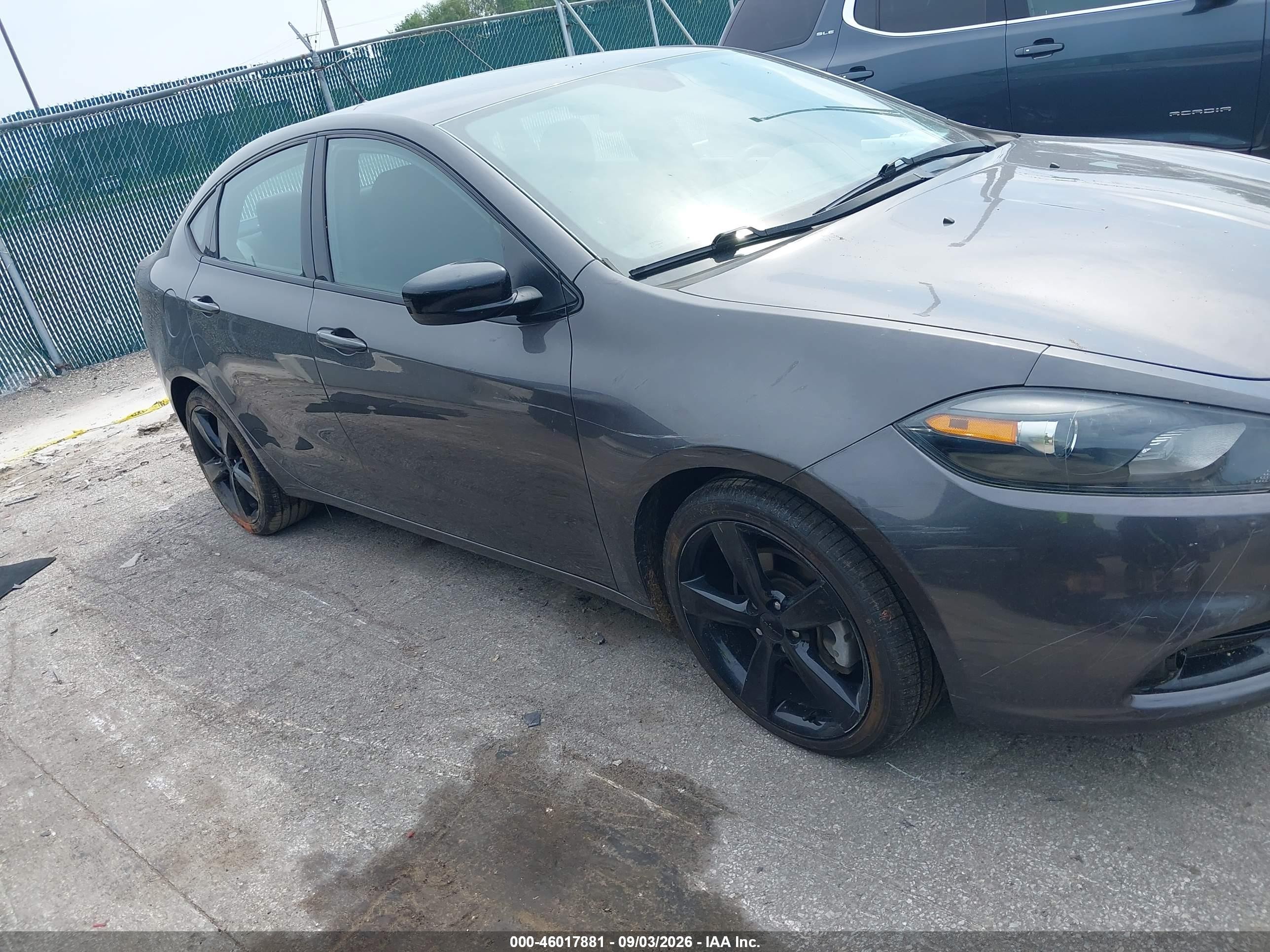 2015 Dodge Dart Sxt Gray vin: 1C3CDFBB1FD173454
