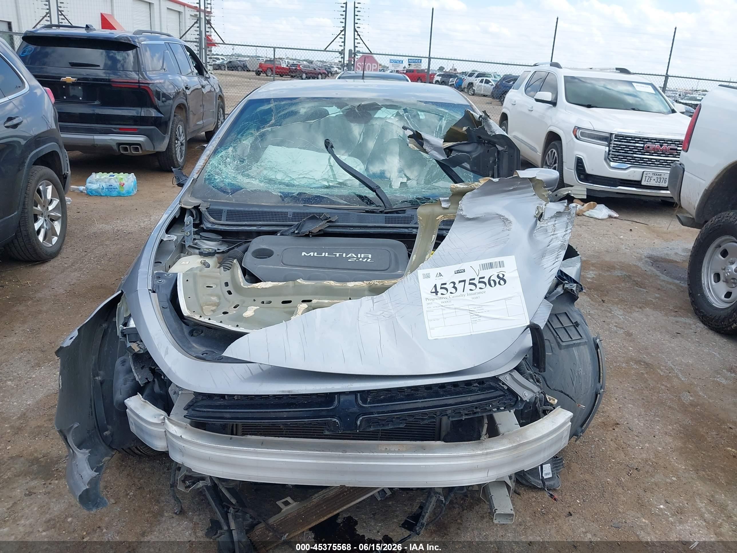 2015 Dodge Dart Sxt Gray vin: 1C3CDFBB1FD331498