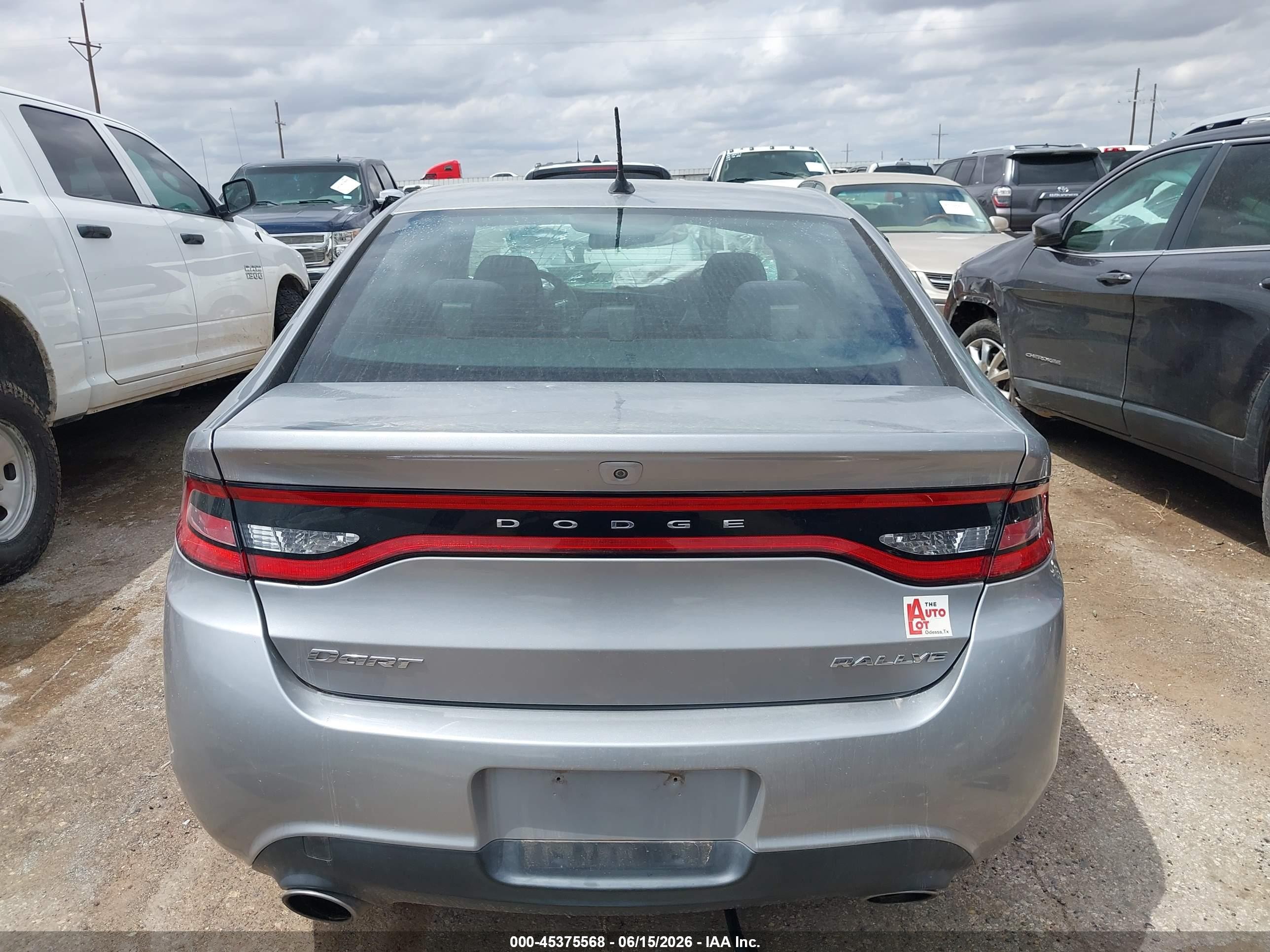 2015 Dodge Dart Sxt Gray vin: 1C3CDFBB1FD331498