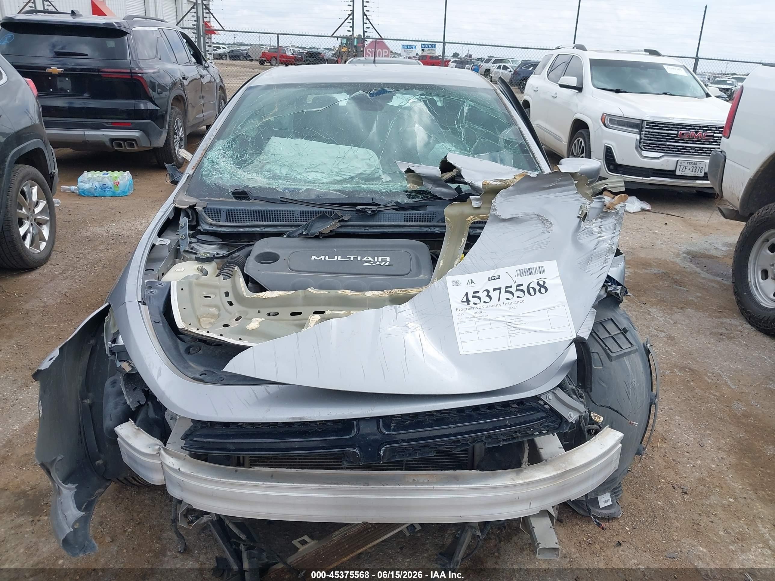 2015 Dodge Dart Sxt Gray vin: 1C3CDFBB1FD331498