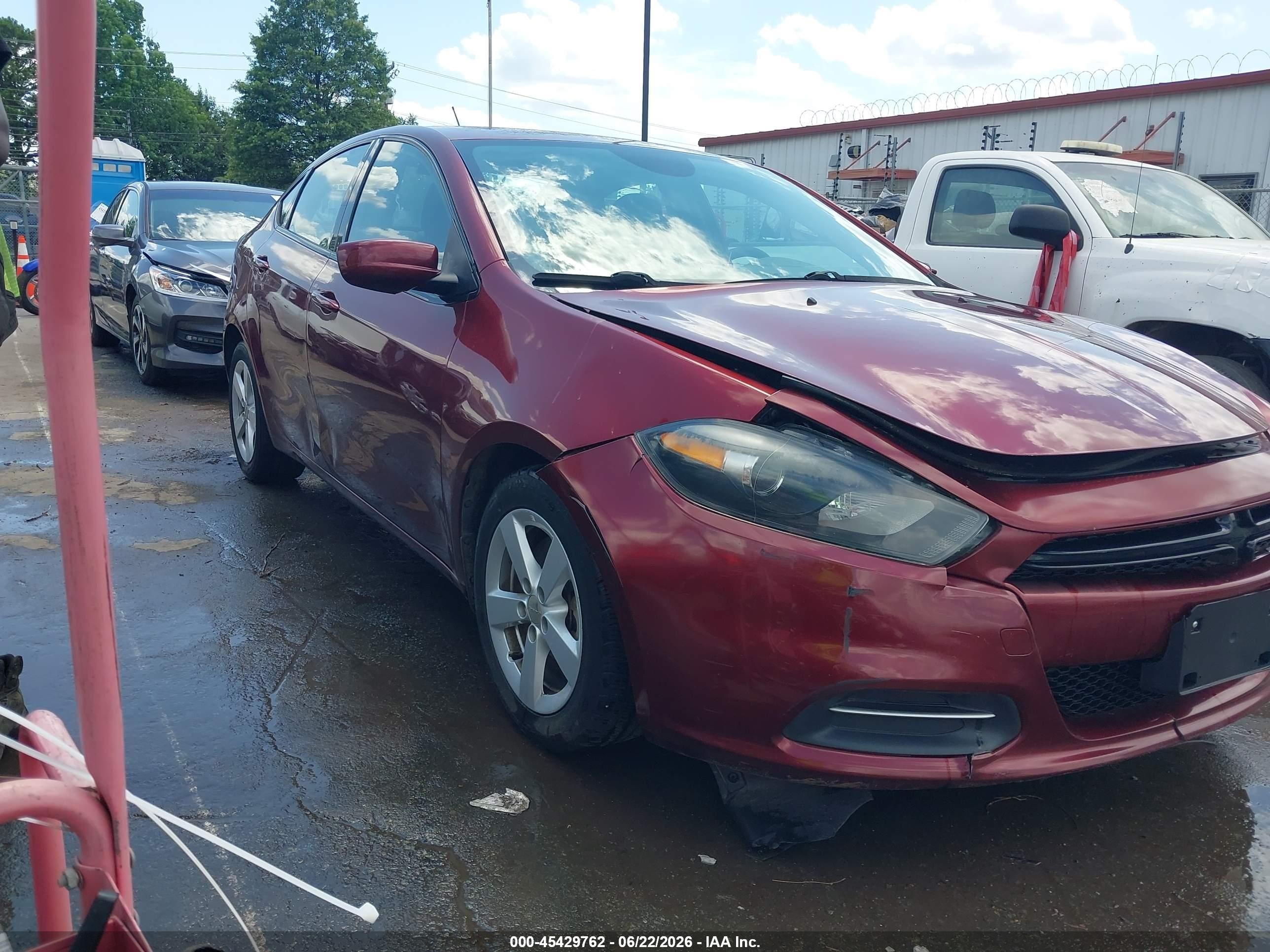 2015 Dodge Dart Sxt Burgundy vin: 1C3CDFBB1FD336605