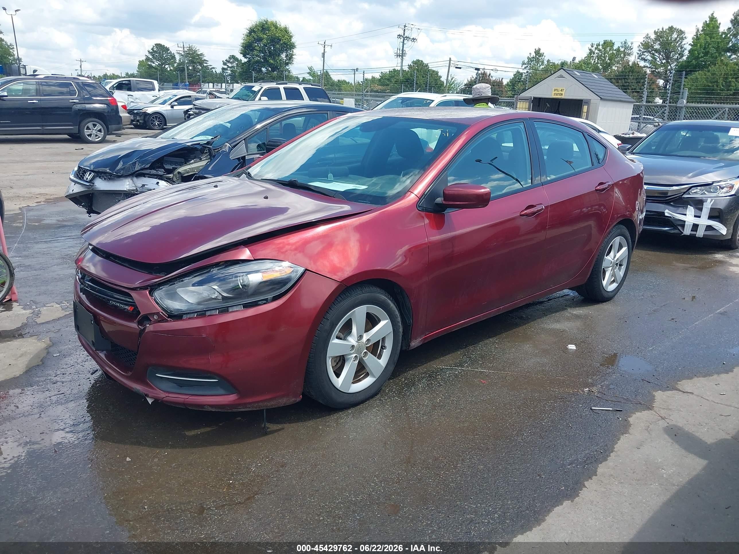 2015 Dodge Dart Sxt Burgundy vin: 1C3CDFBB1FD336605
