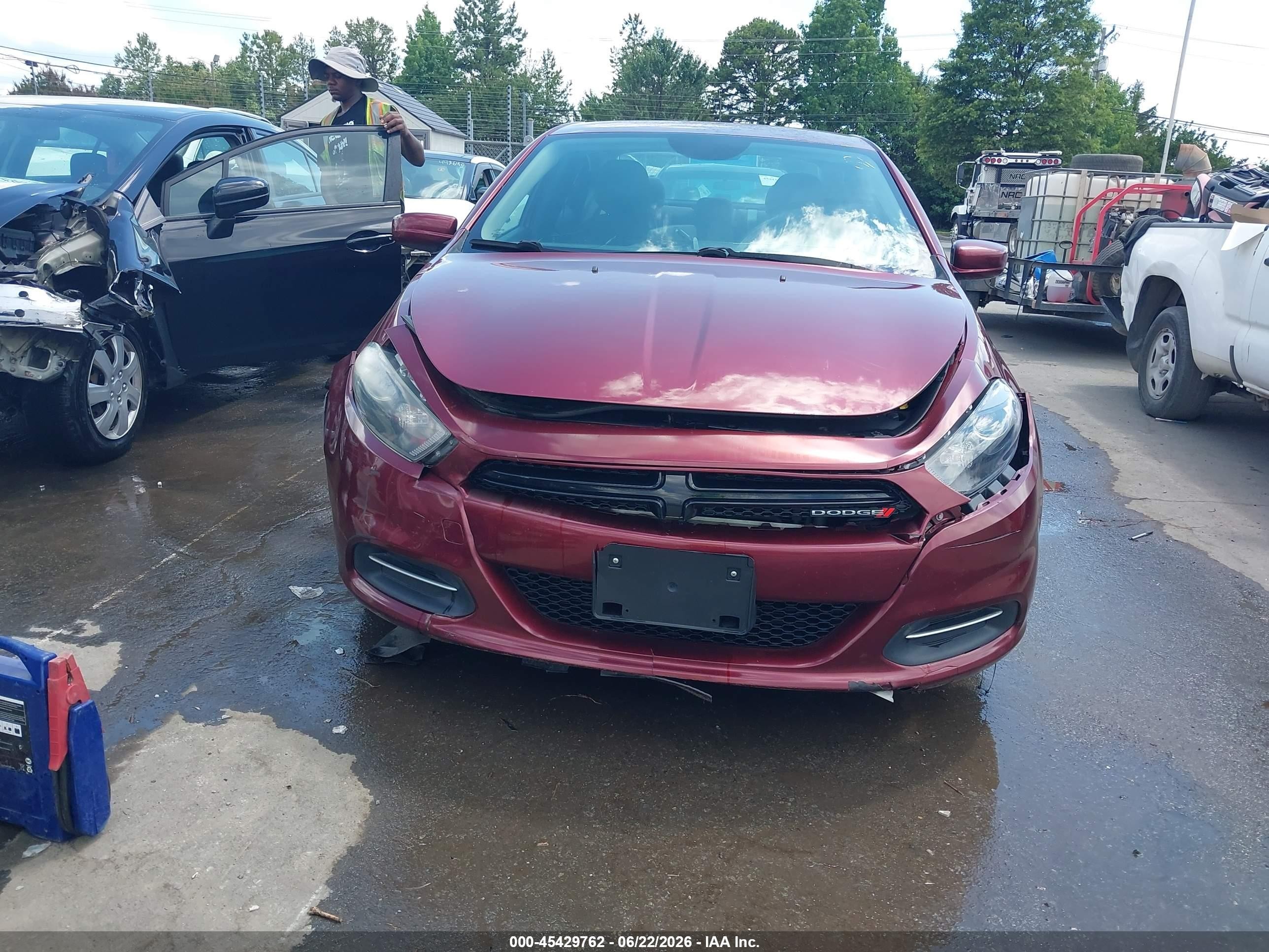 2015 Dodge Dart Sxt Burgundy vin: 1C3CDFBB1FD336605