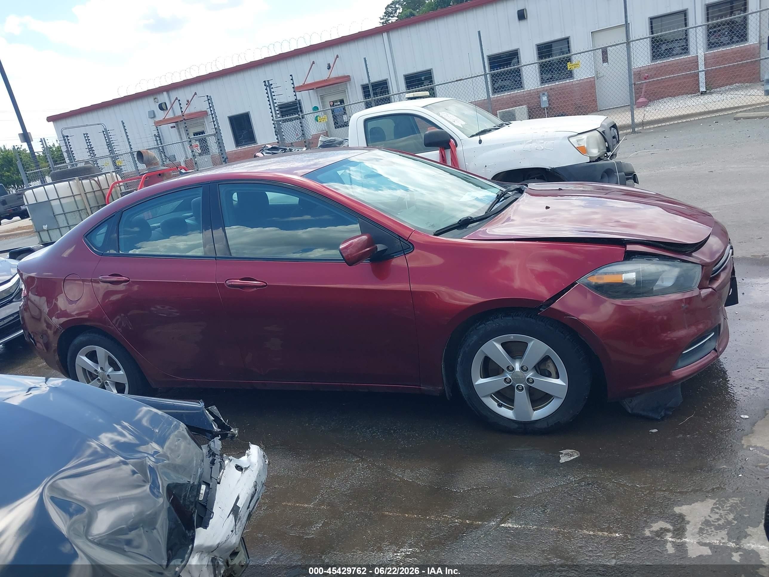 2015 Dodge Dart Sxt Burgundy vin: 1C3CDFBB1FD336605