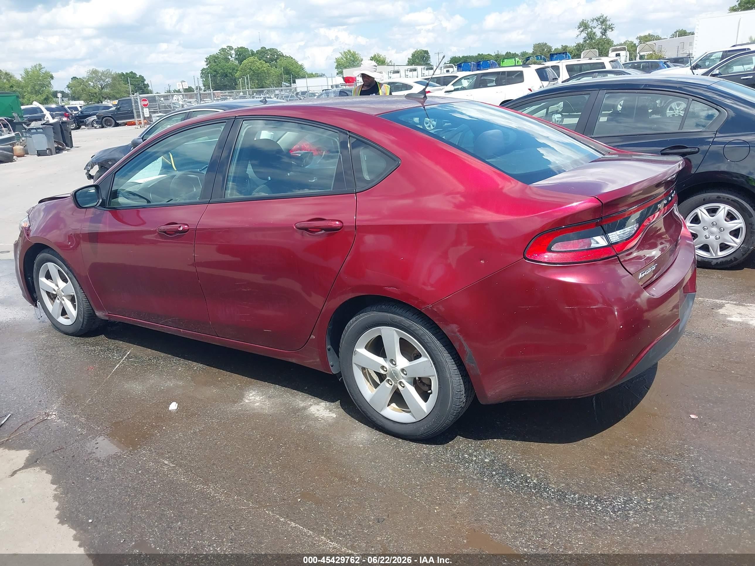 2015 Dodge Dart Sxt Burgundy vin: 1C3CDFBB1FD336605