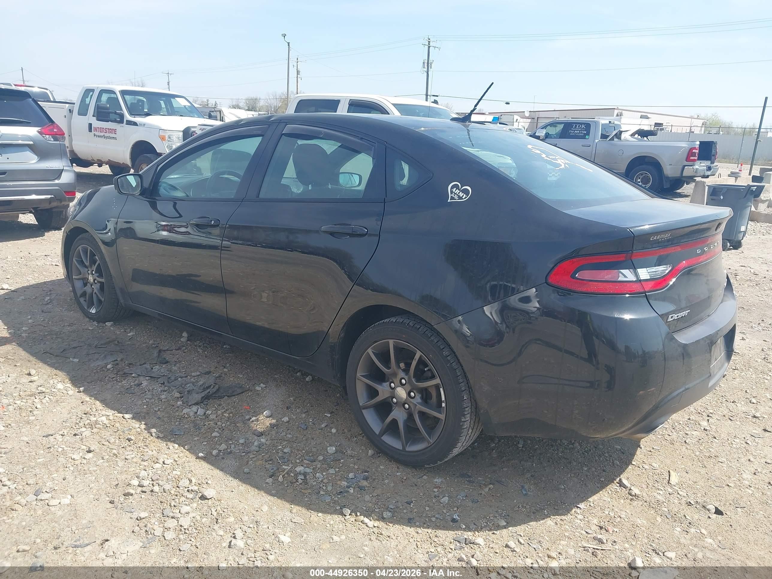 2015 Dodge Dart Sxt Черный vin: 1C3CDFBB1FD403980