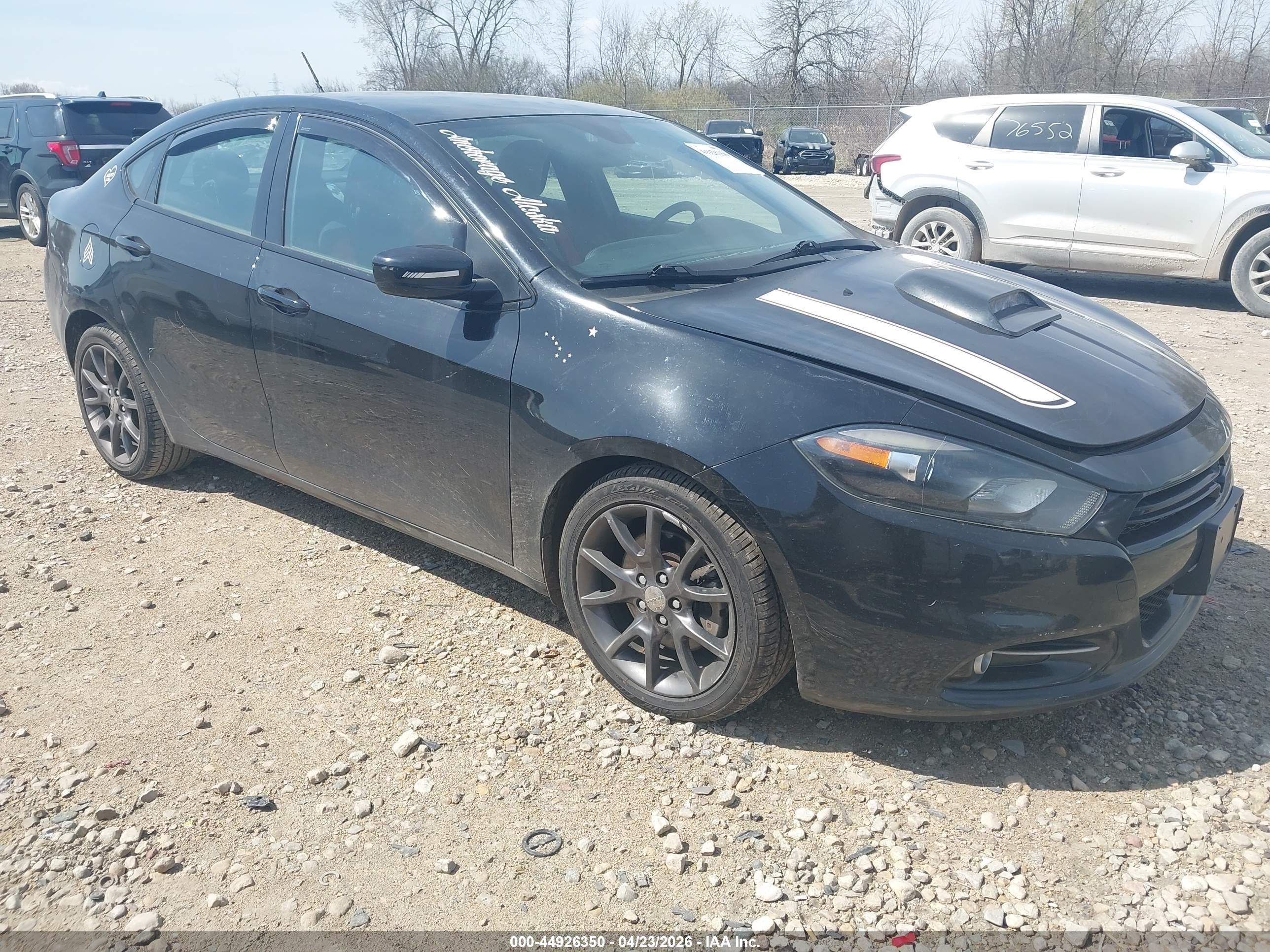 2015 Dodge Dart Sxt Черный vin: 1C3CDFBB1FD403980