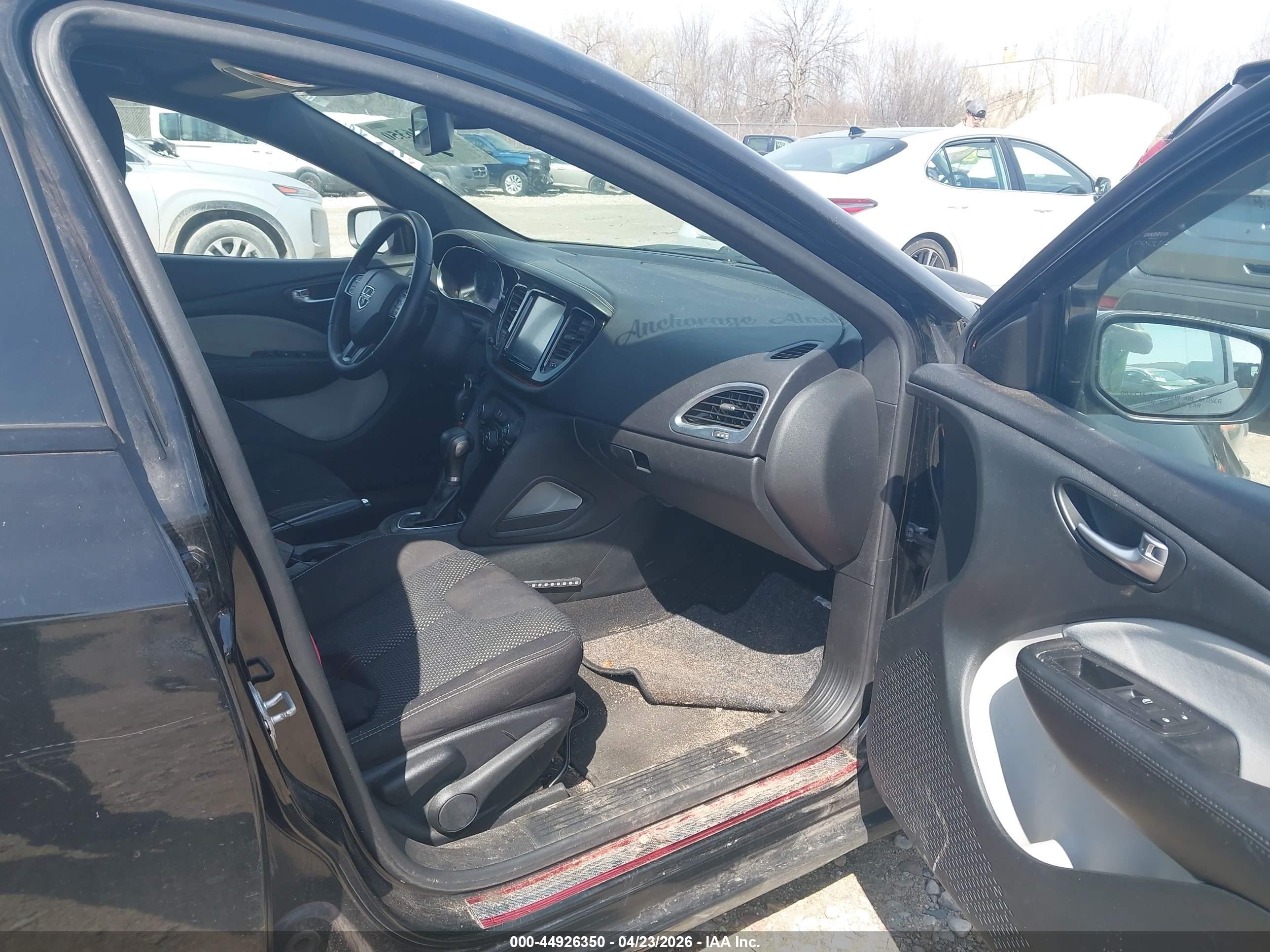 2015 Dodge Dart Sxt Черный vin: 1C3CDFBB1FD403980