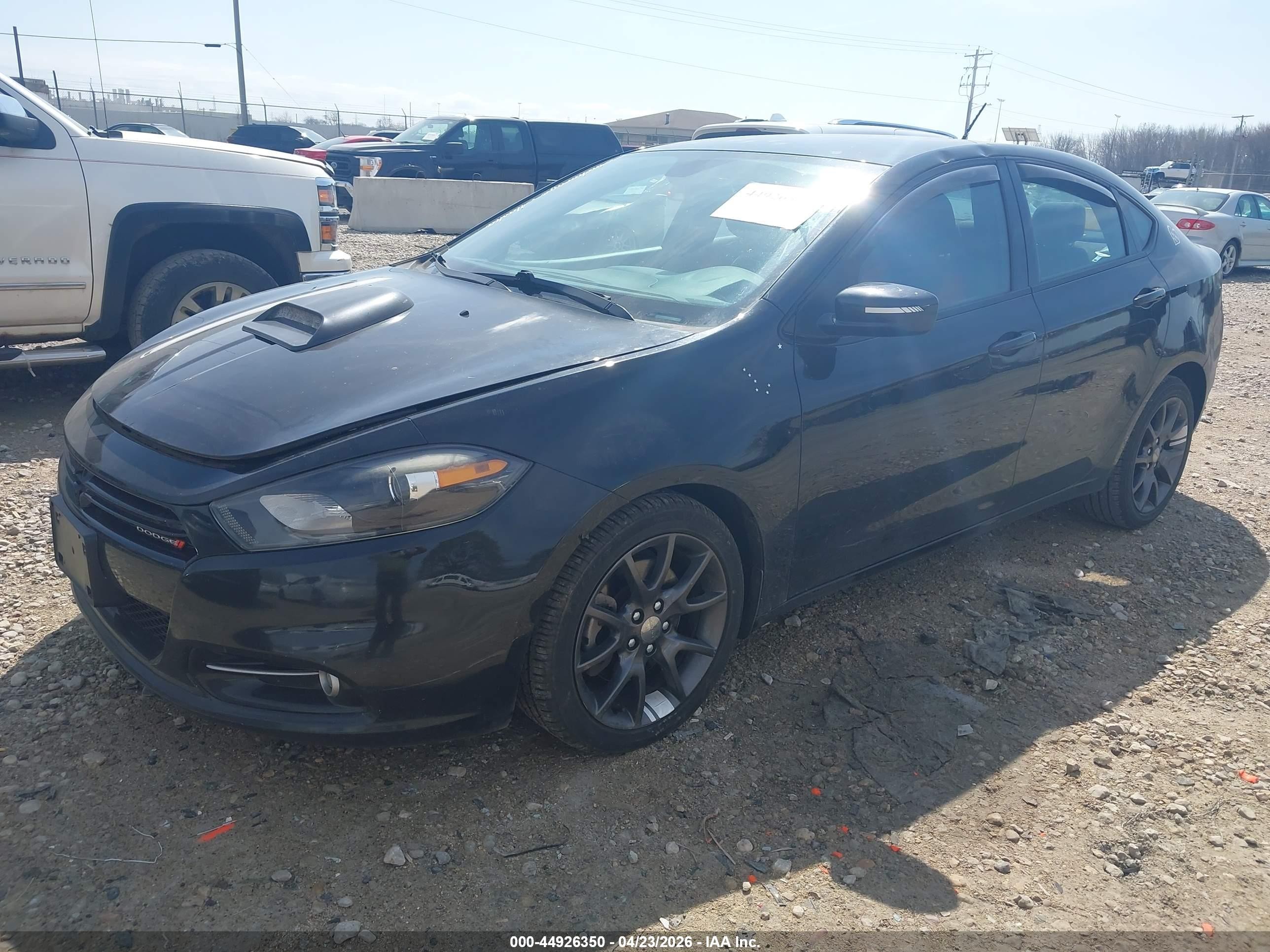 2015 Dodge Dart Sxt Черный vin: 1C3CDFBB1FD403980